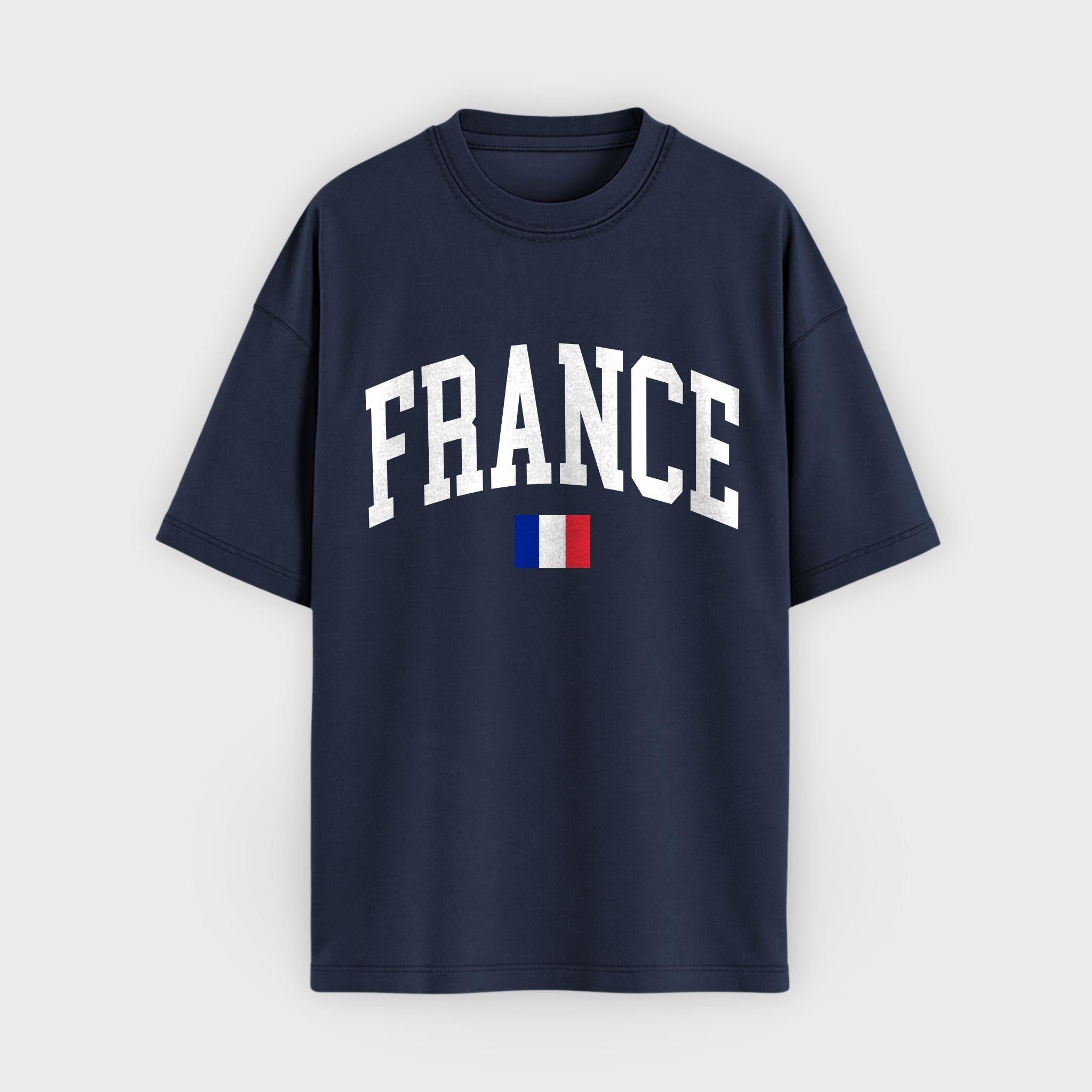 France Collegiate Flag T-Shirt