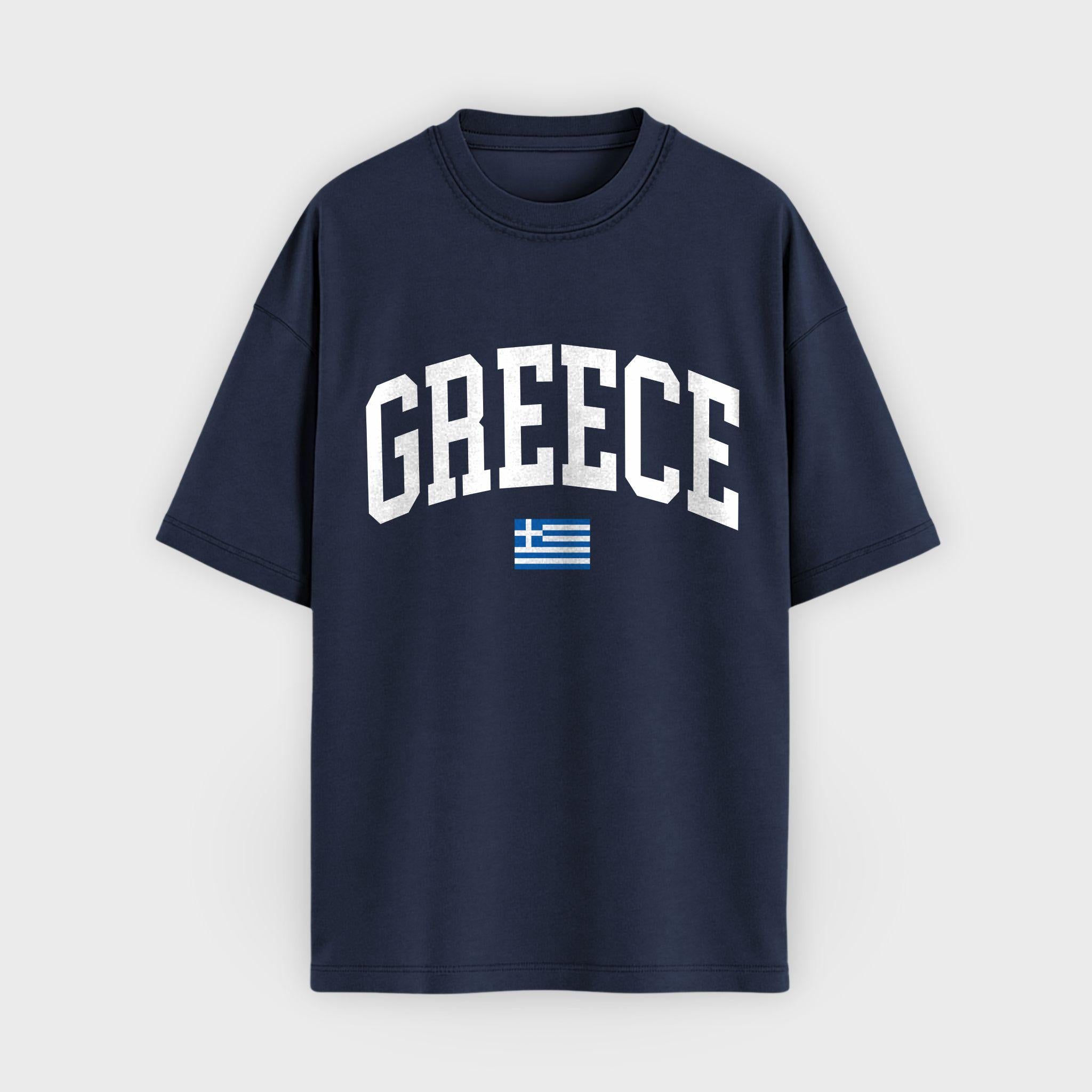 Greece Collegiate Flag T-Shirt