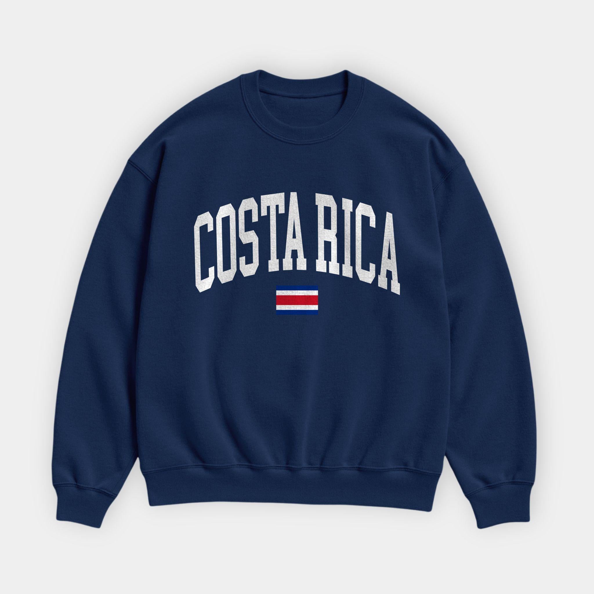 Costa Rica Collegiate Flag Sweatshirt