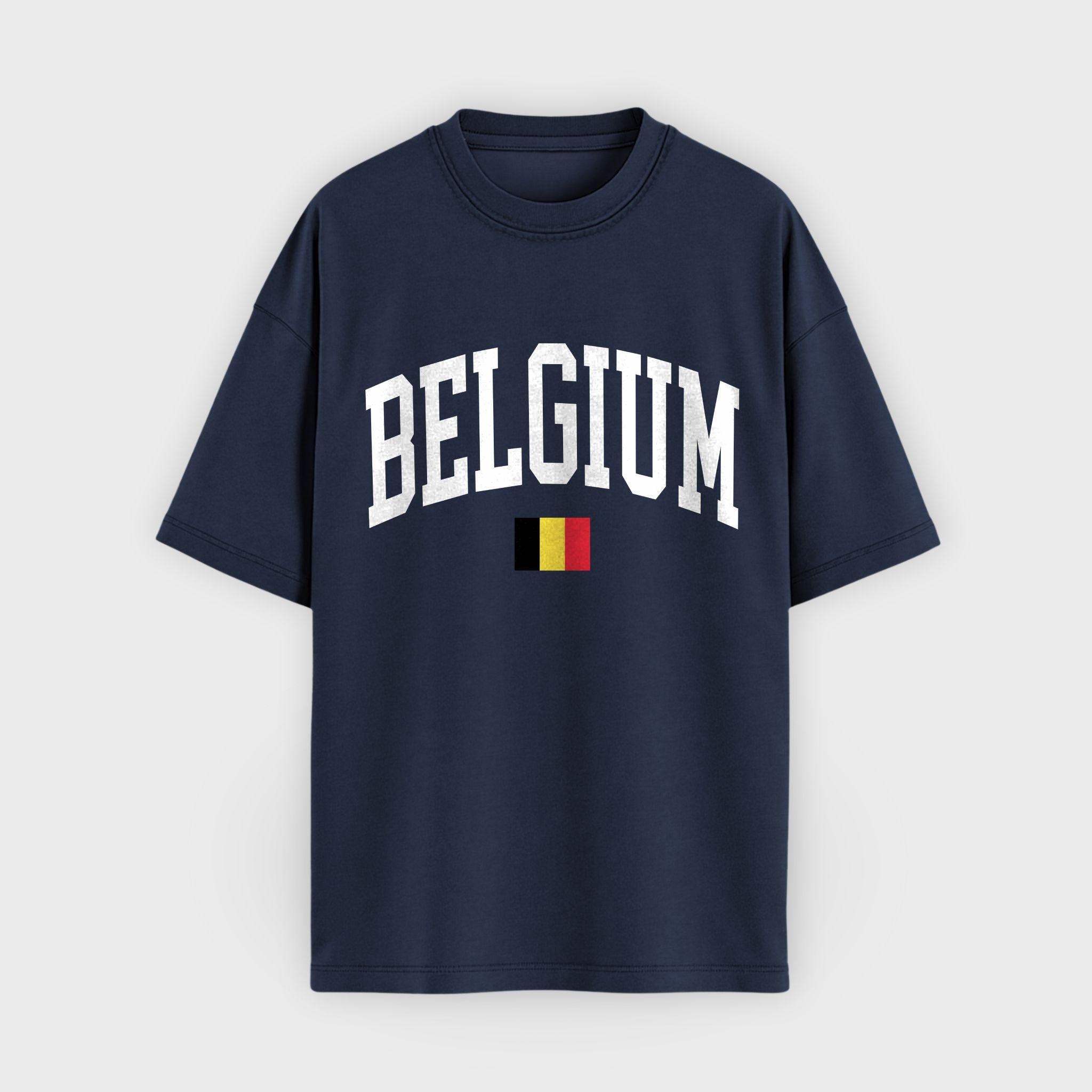 Belgium Collegiate Flag T-Shirt