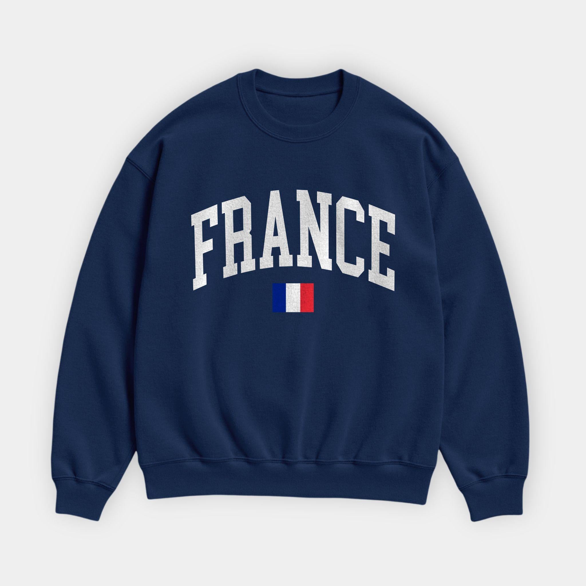 France Collegiate Flag Sweatshirt