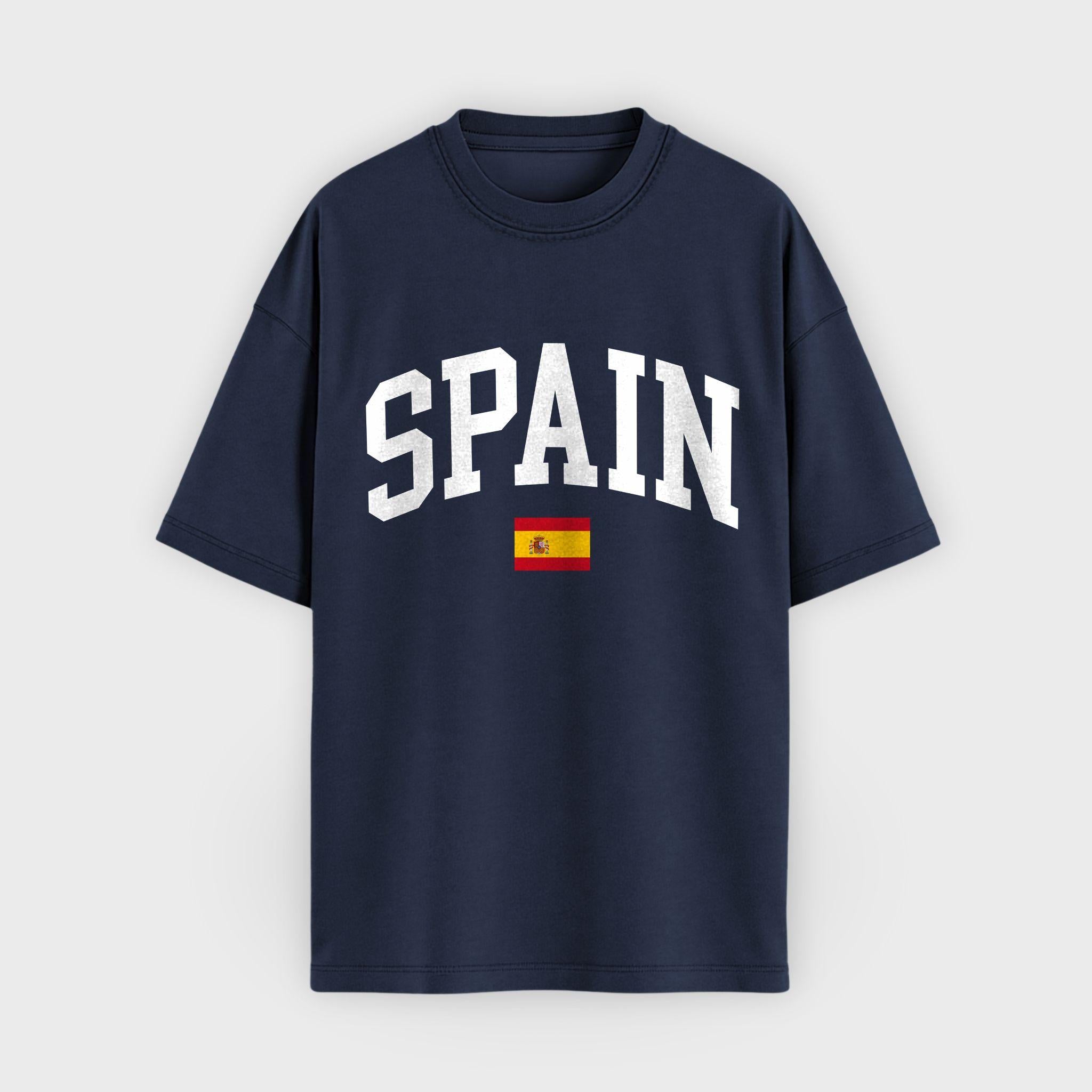 Spain Collegiate Flag T-Shirt