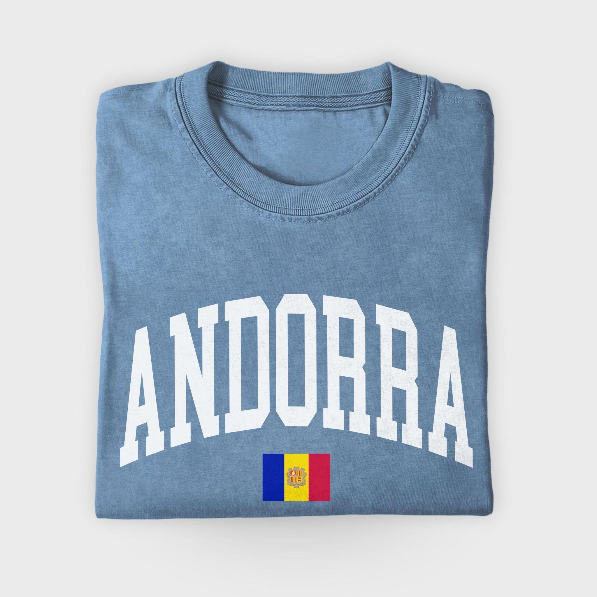 Andorra Collegiate Flag T-Shirt