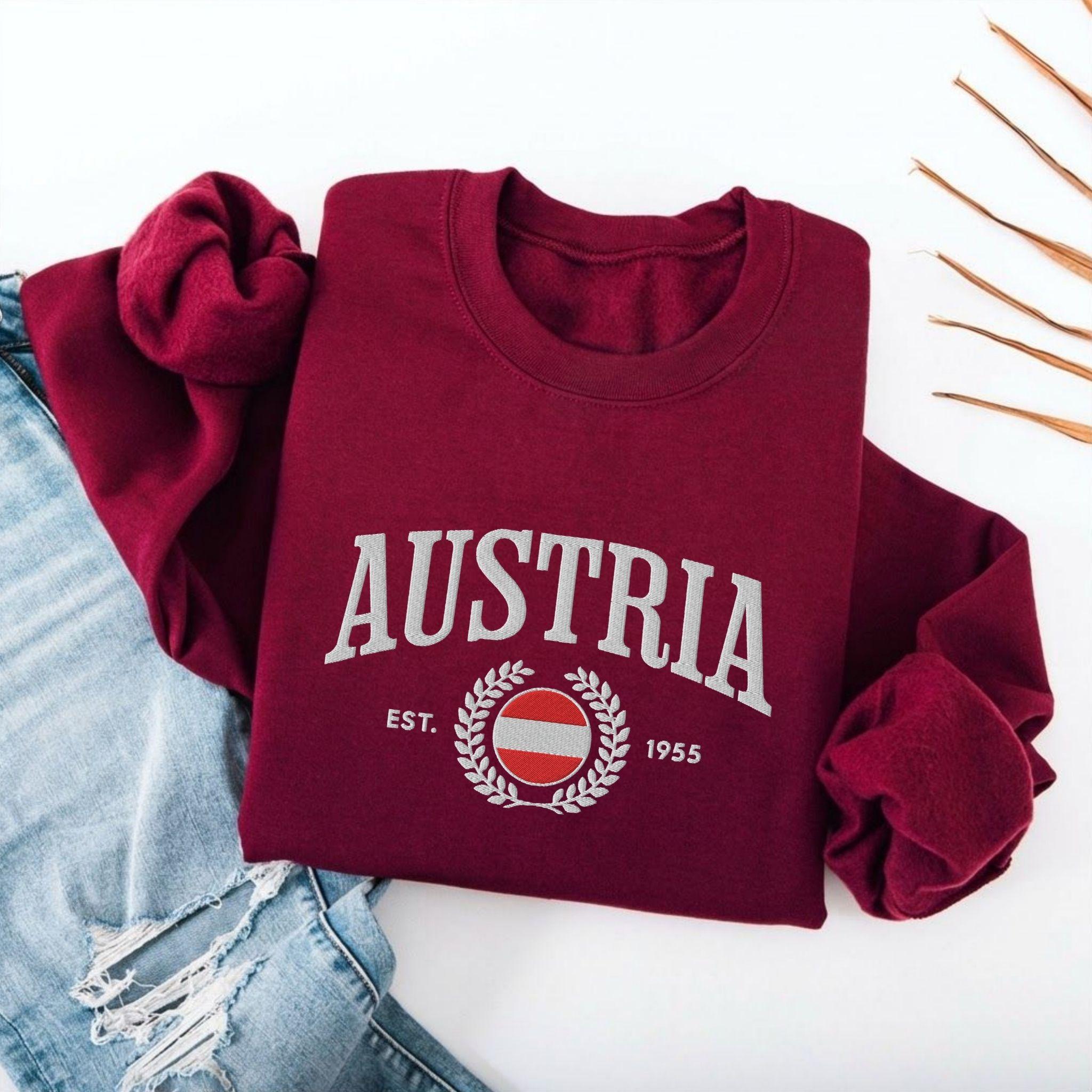 Austria Crest Embroidered Sweatshirt