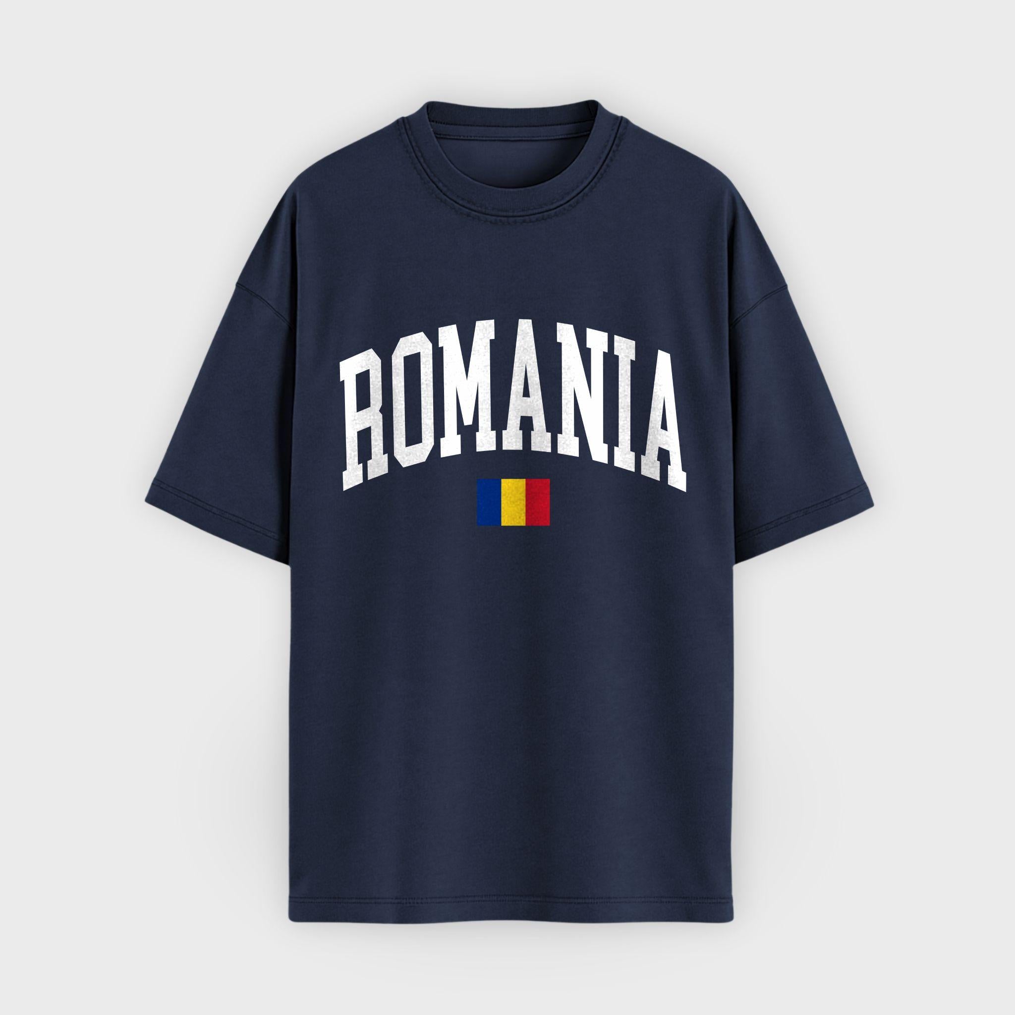Romania Collegiate Flag T-Shirt