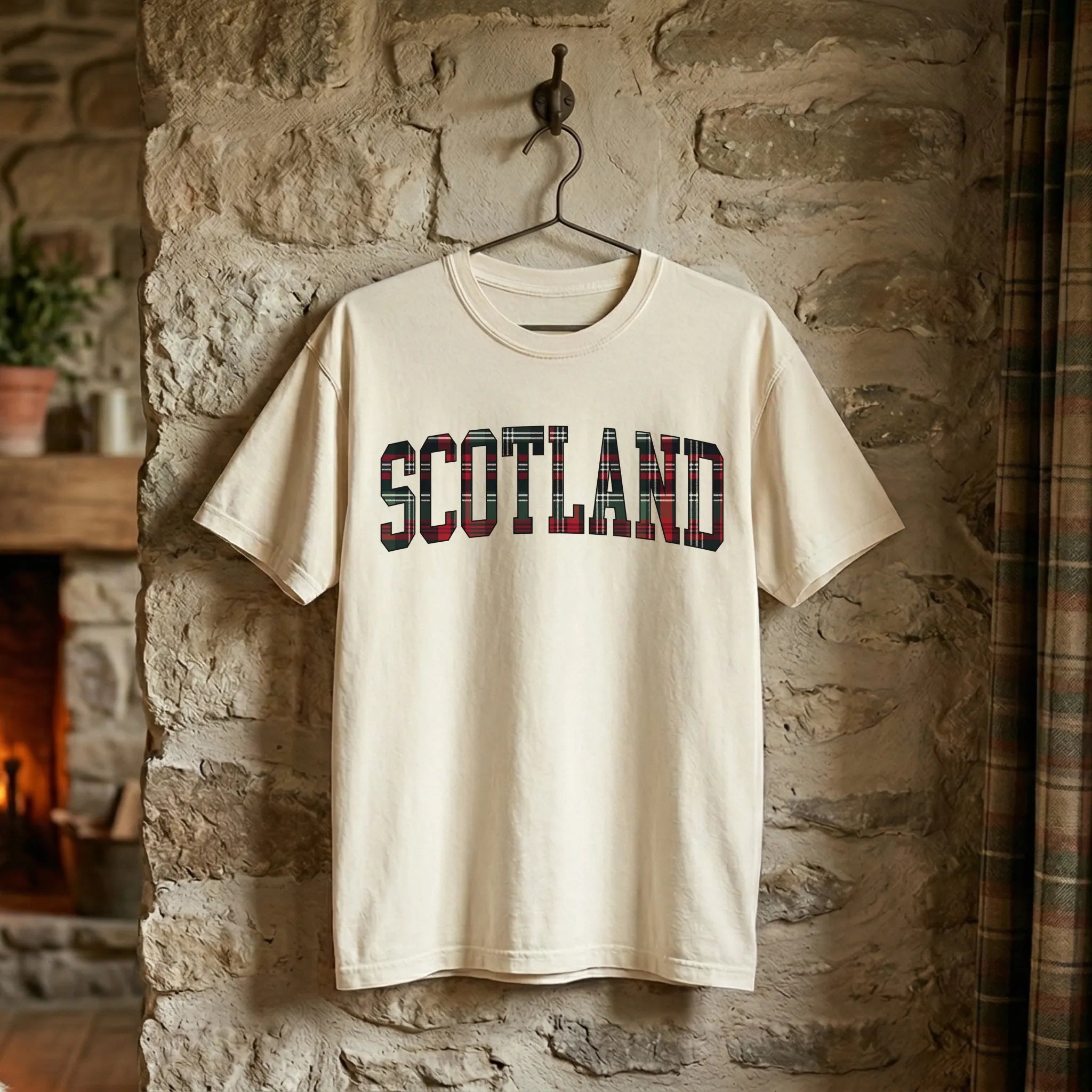 Scotland Tartan Letter T-Shirt