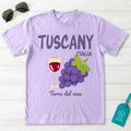 Tuscany Italy Terra del Vino Wine and Grapes Graphic T-Shirt
