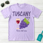 Tuscany Italy Terra del Vino Wine and Grapes Graphic T-Shirt