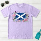 Scotland Saltire Floral Botanical T-Shirt