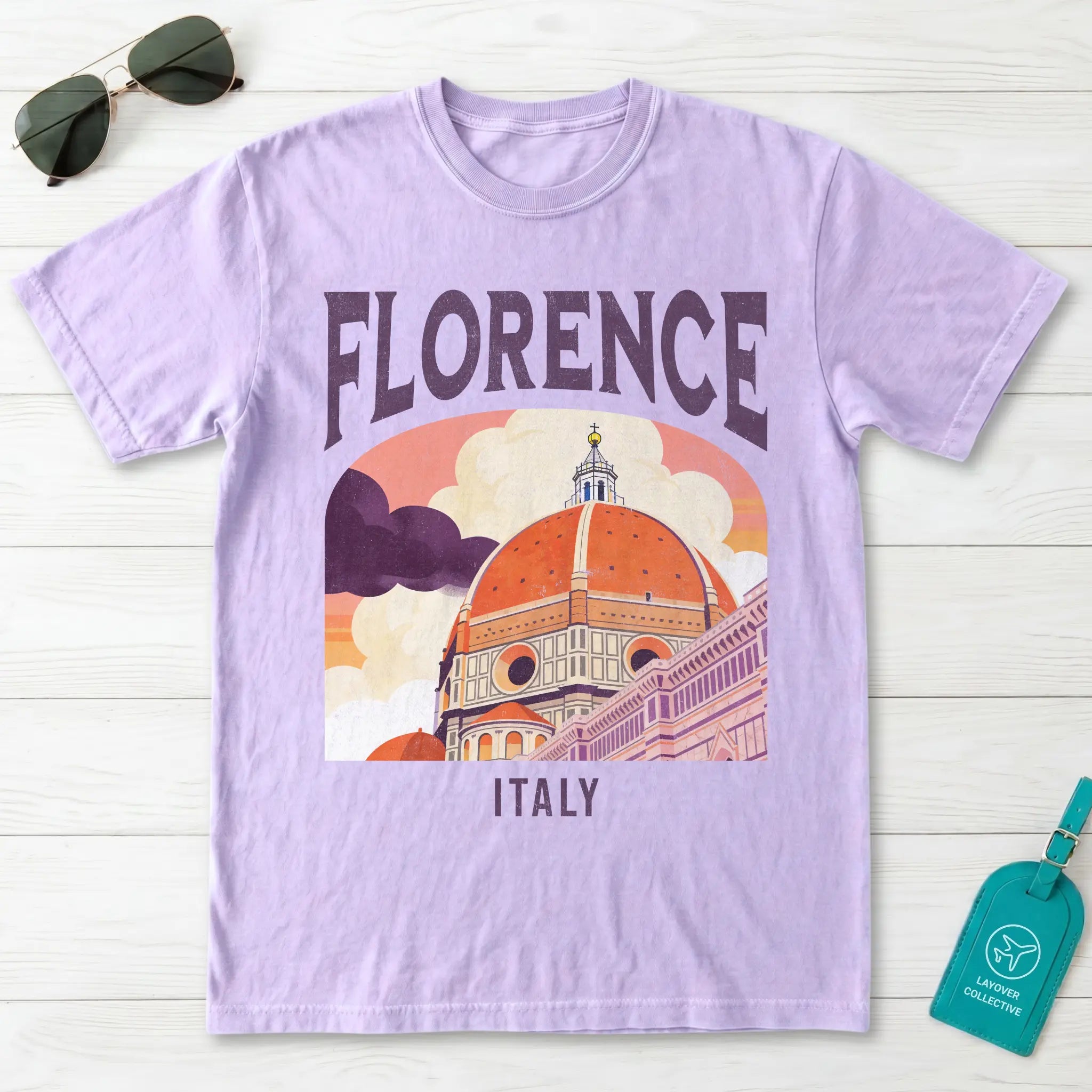 Florence Italy Vintage Travel Poster T-Shirt