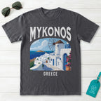 Mykonos Greece Vintage Travel Poster T-Shirt