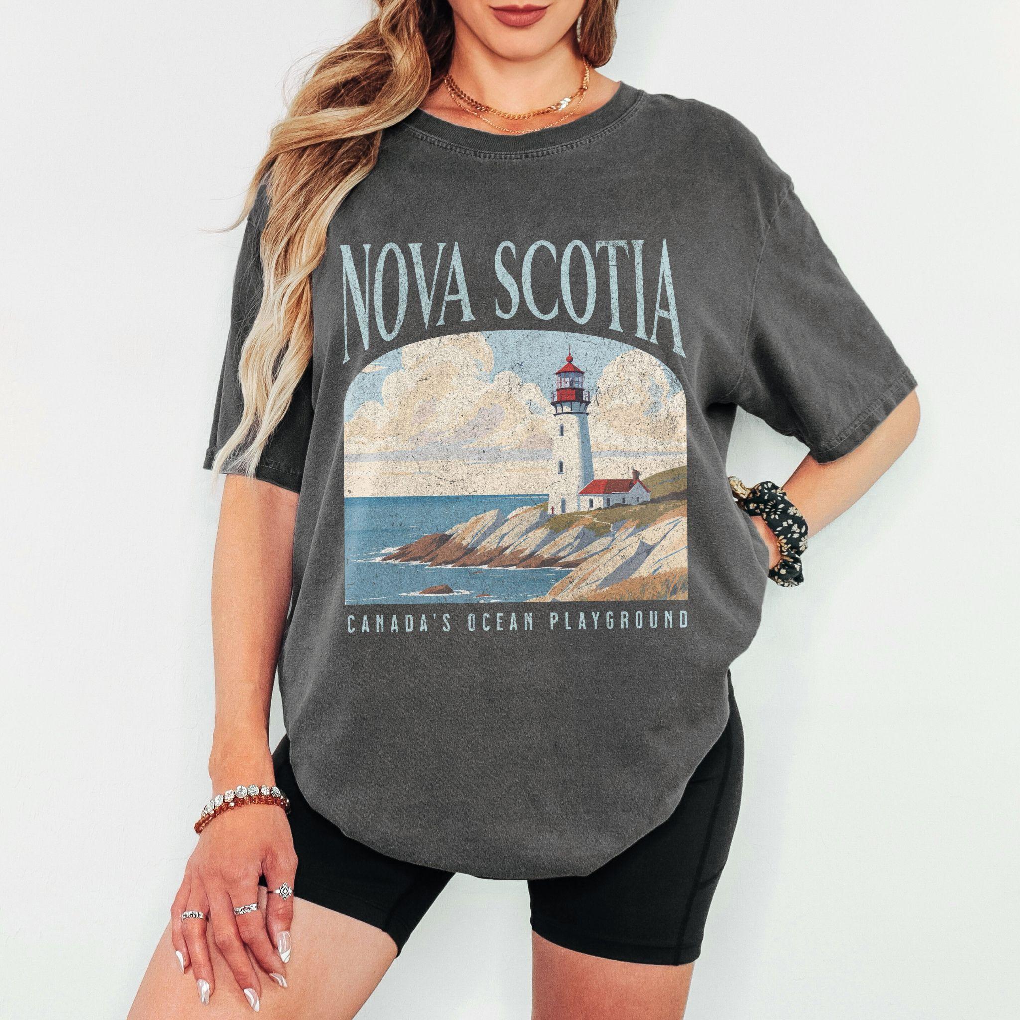 Nova Scotia Lighthouse Graphic T-Shirt