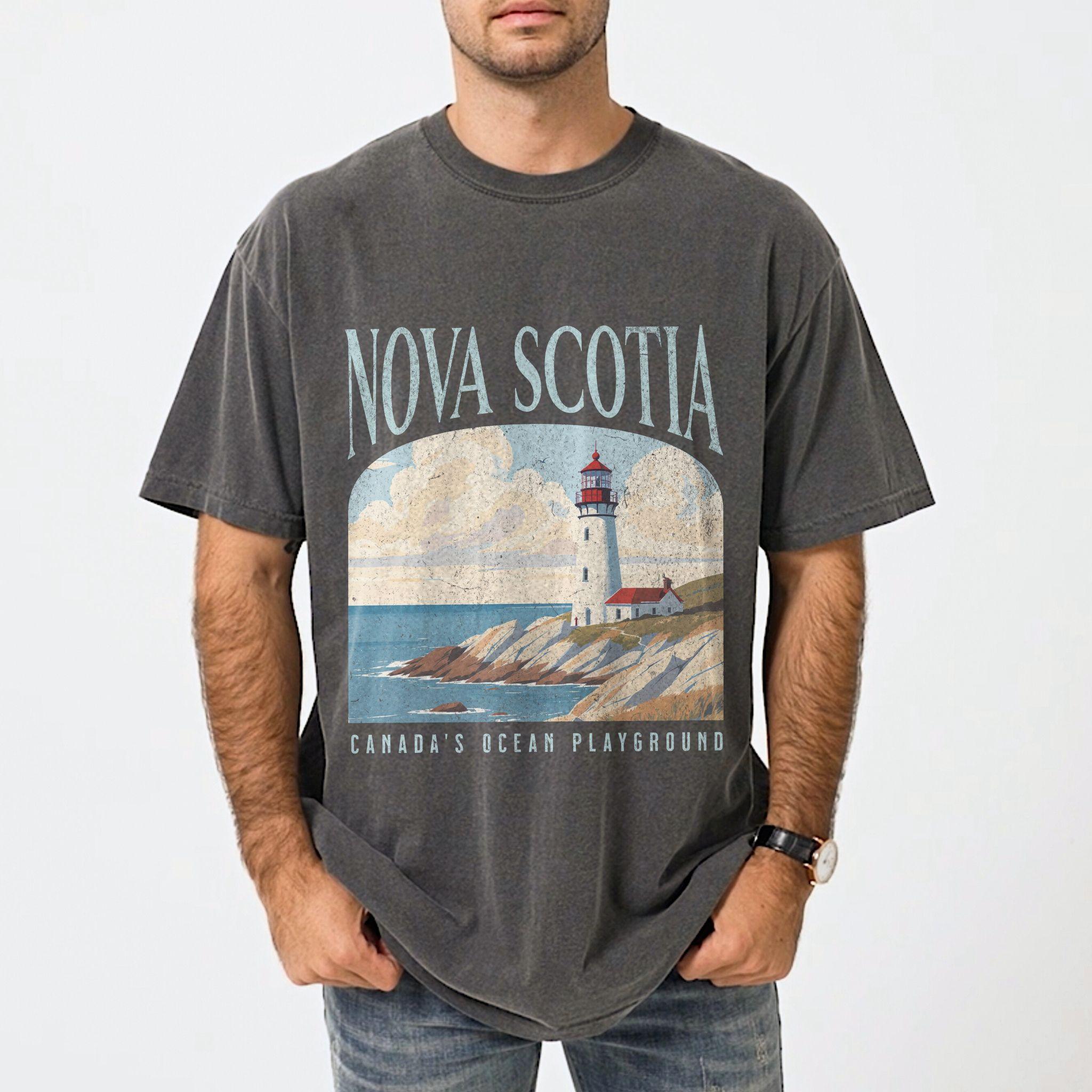 Nova Scotia Lighthouse Graphic T-Shirt