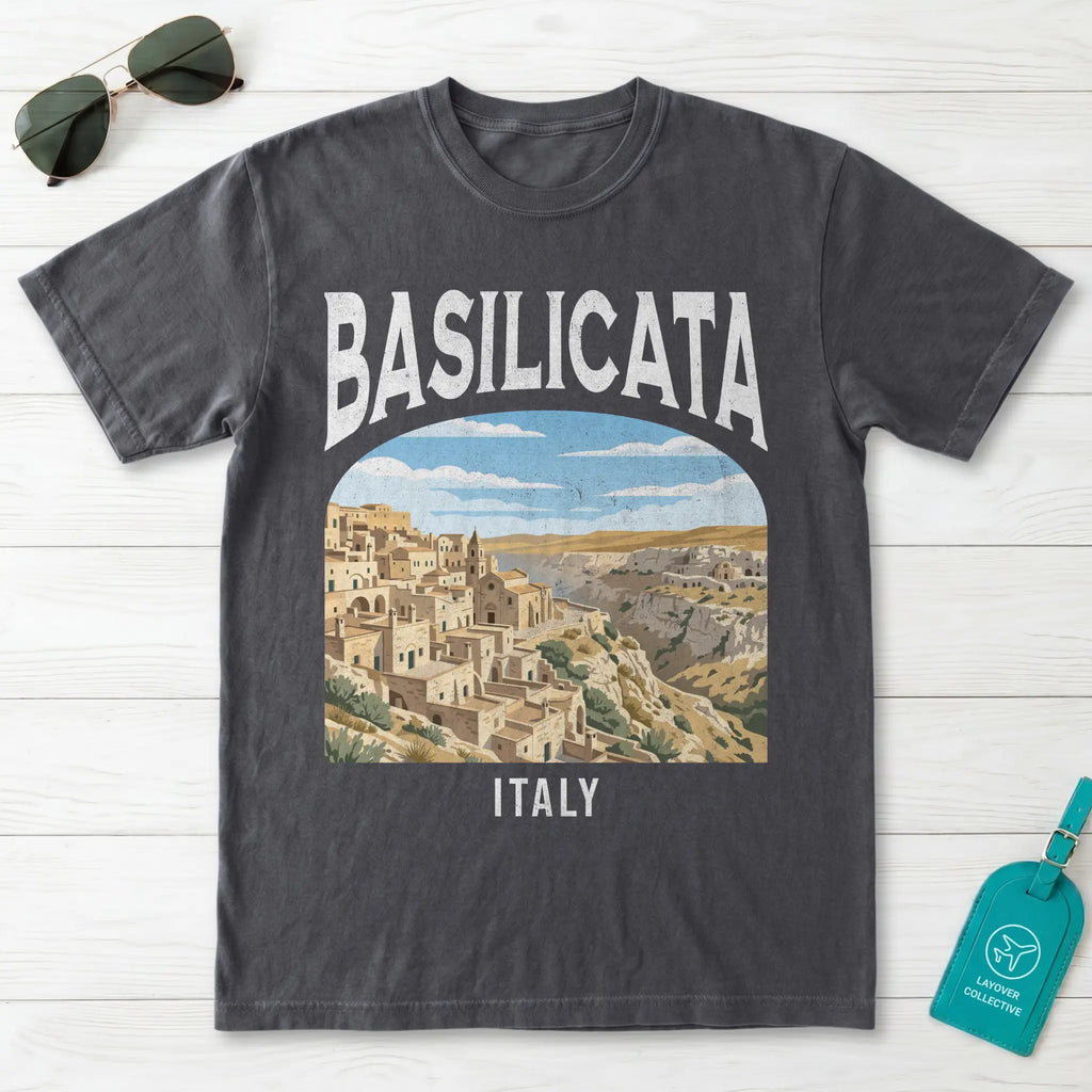 Basilicata Italy Vintage Travel Poster T-Shirt