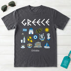 Greek Icons Doodle Graphic T-Shirt
