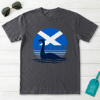 Nessie Saltire Scotland Retro T-Shirt