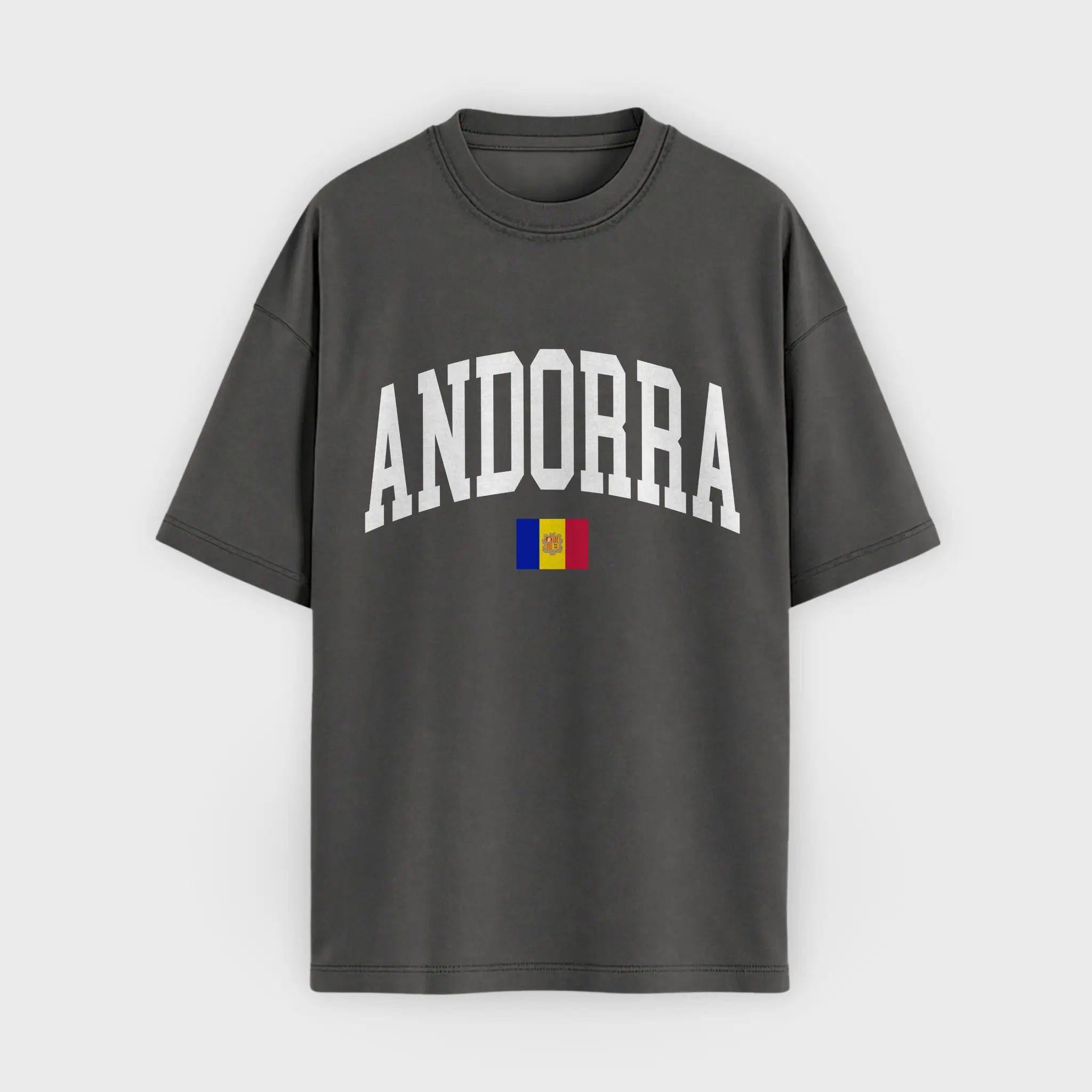 Andorra Collegiate Flag T-Shirt