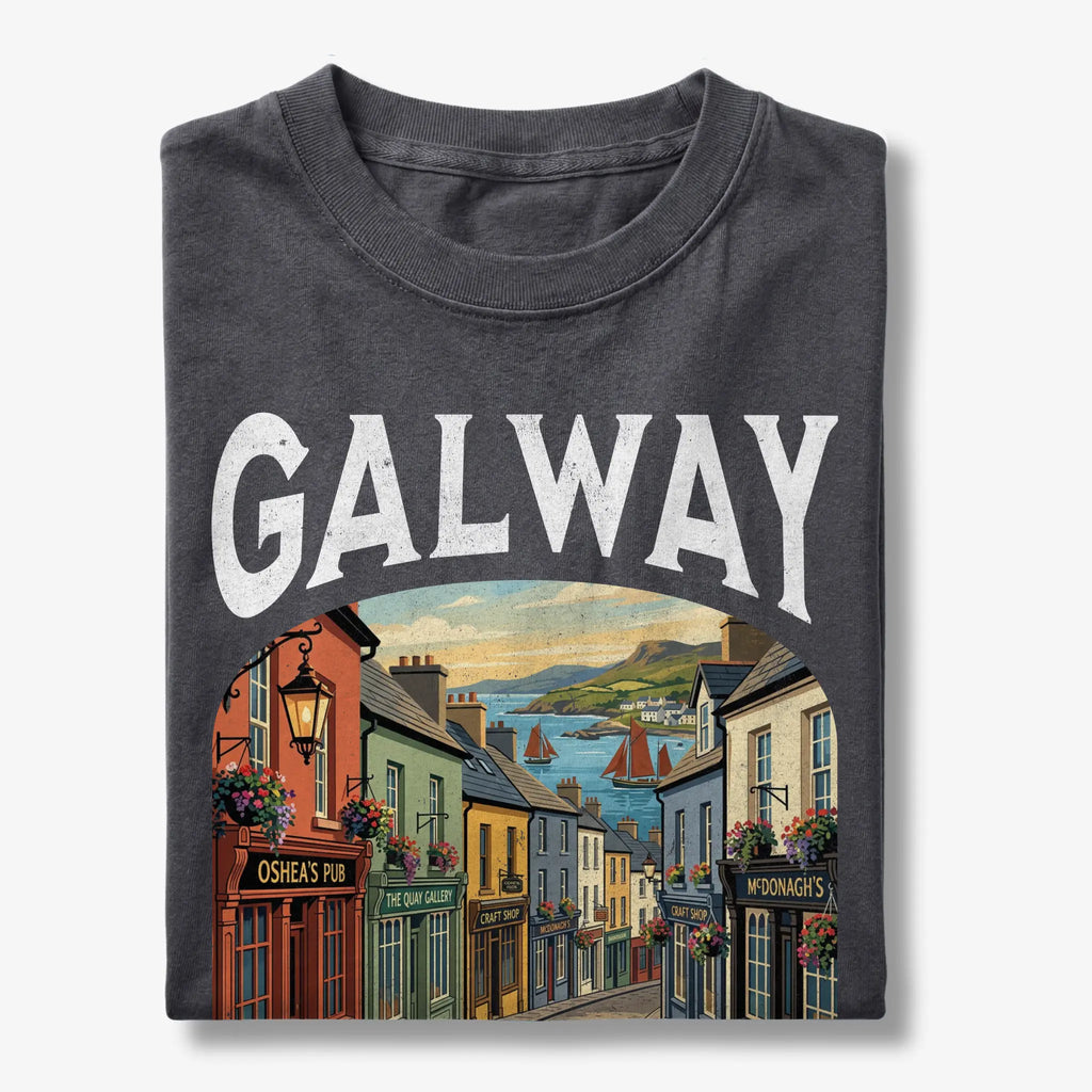 Galway Vintage Travel Poster T-Shirt