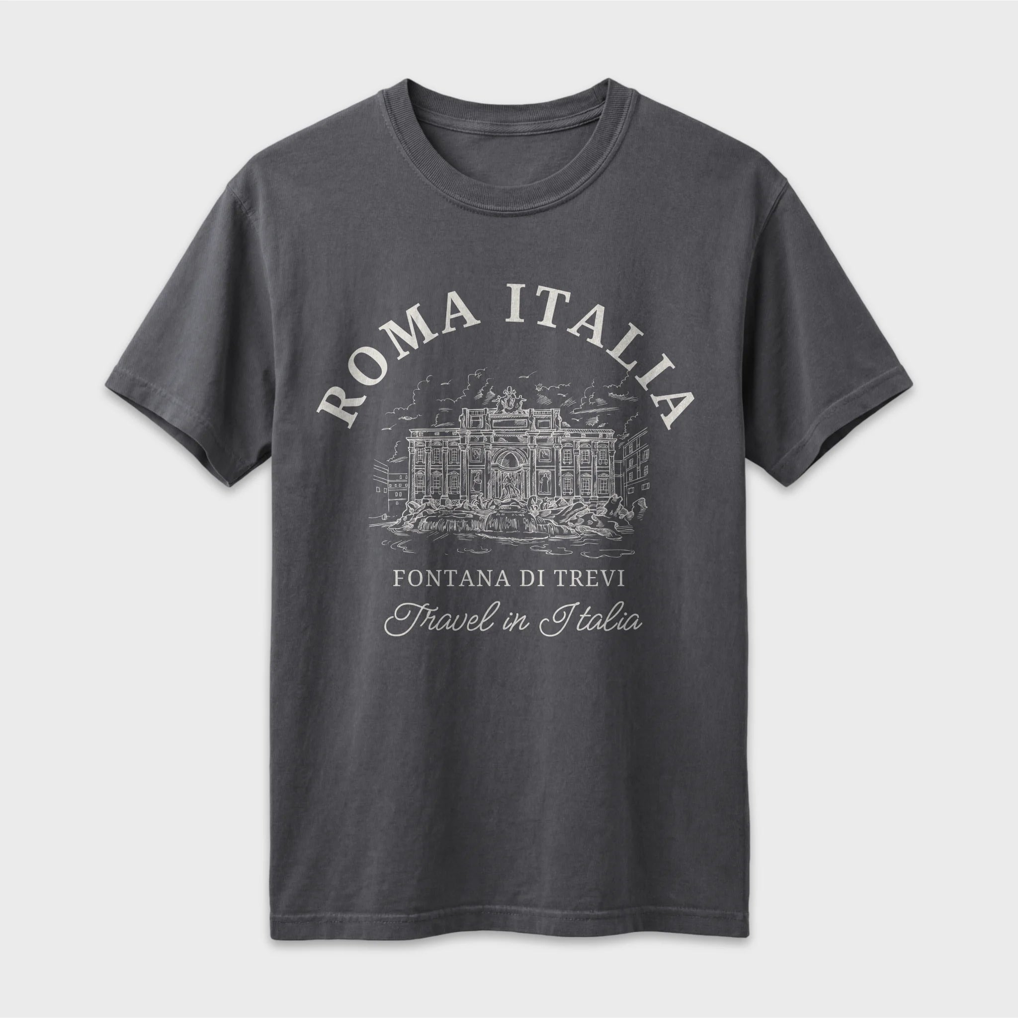 Trevi Fountain Vintage Sketch T-Shirt