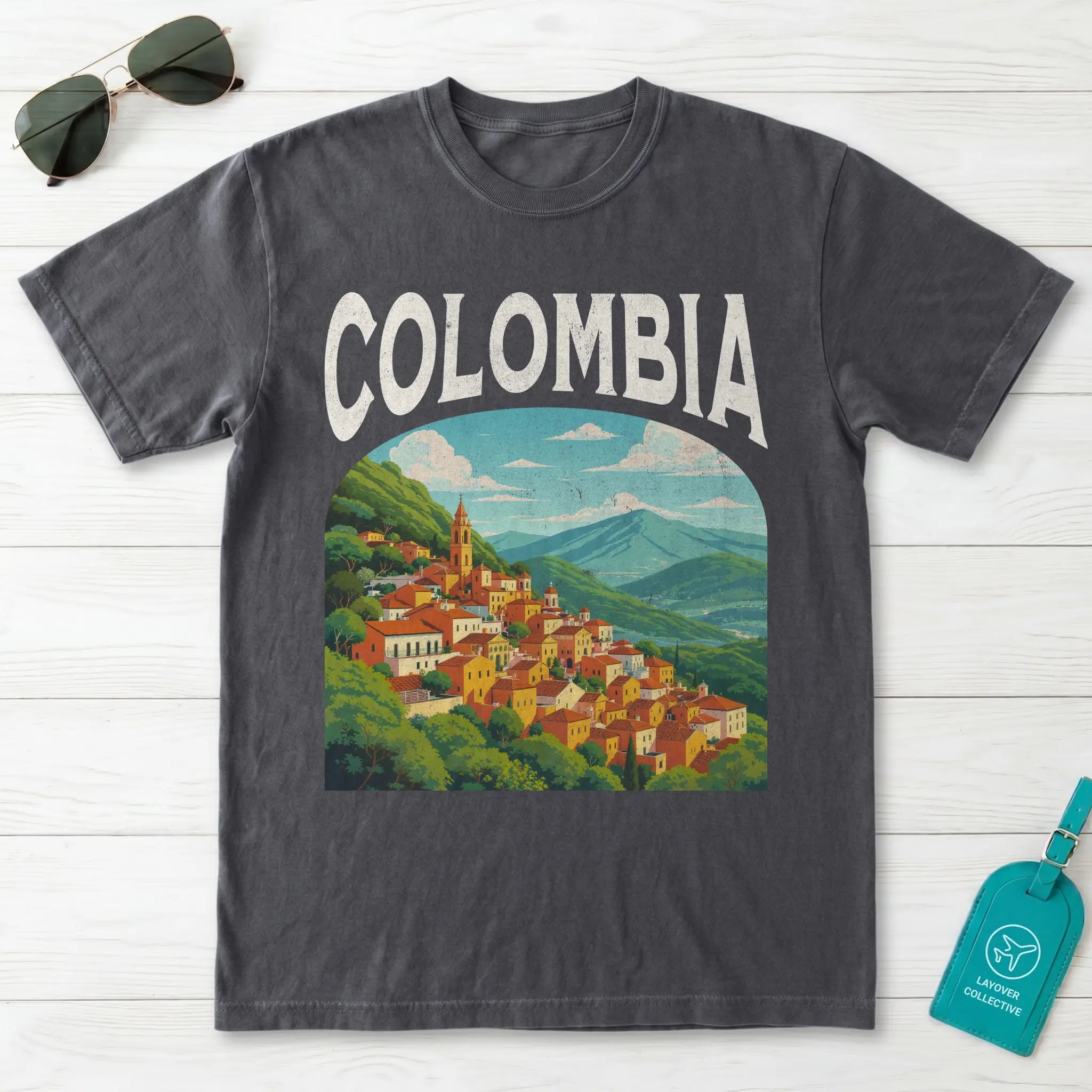 Colombia Vintage Travel Poster T-Shirt