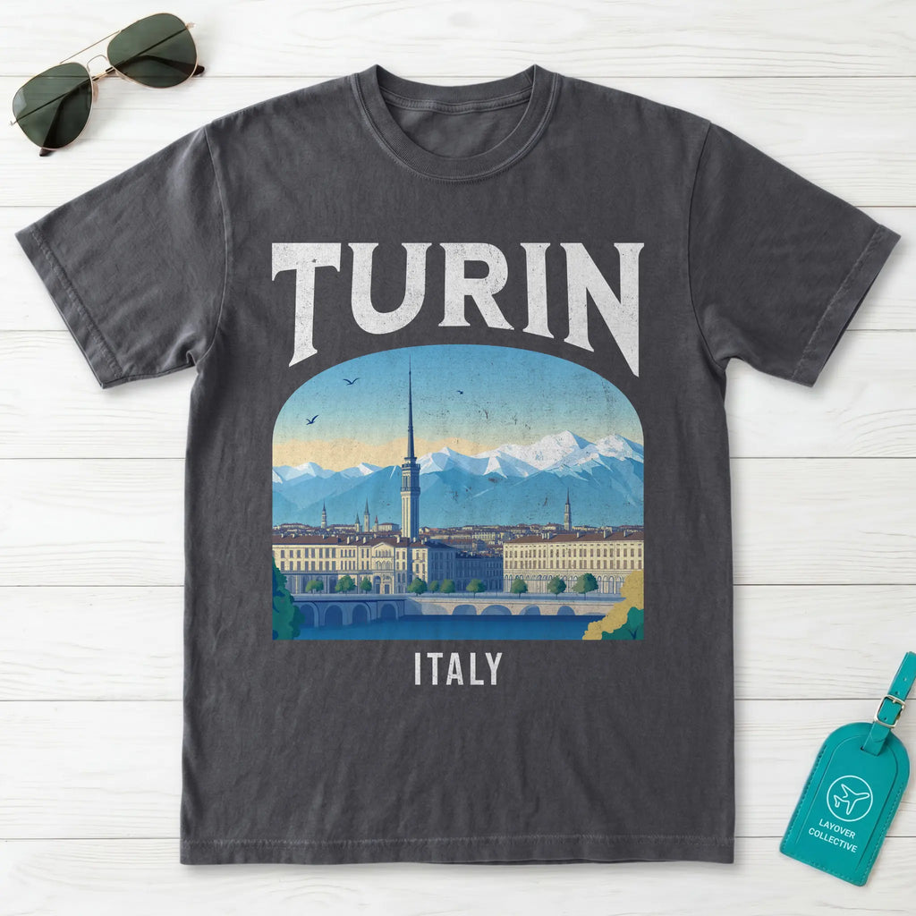 Turin taly Vintage Travel Poster T-Shirt