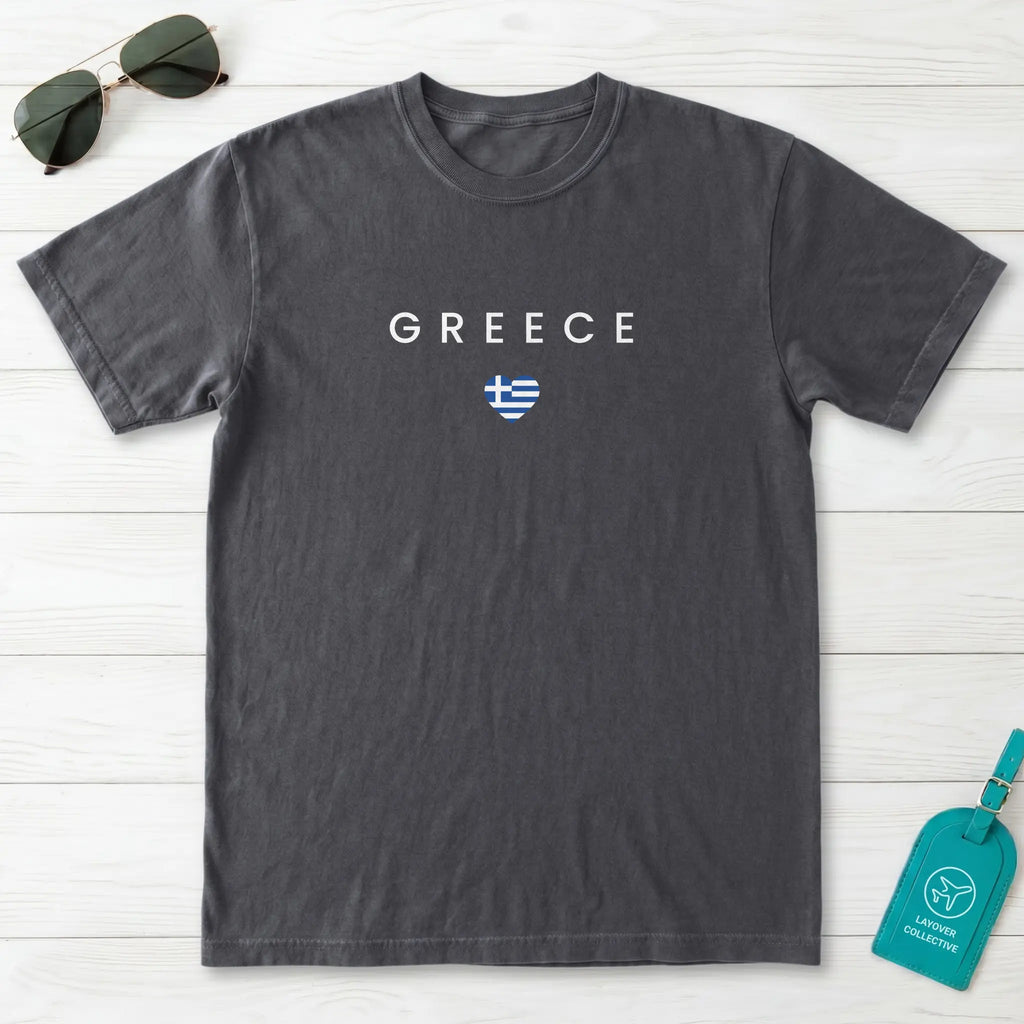 Greece Minimal Flag T-Shirt