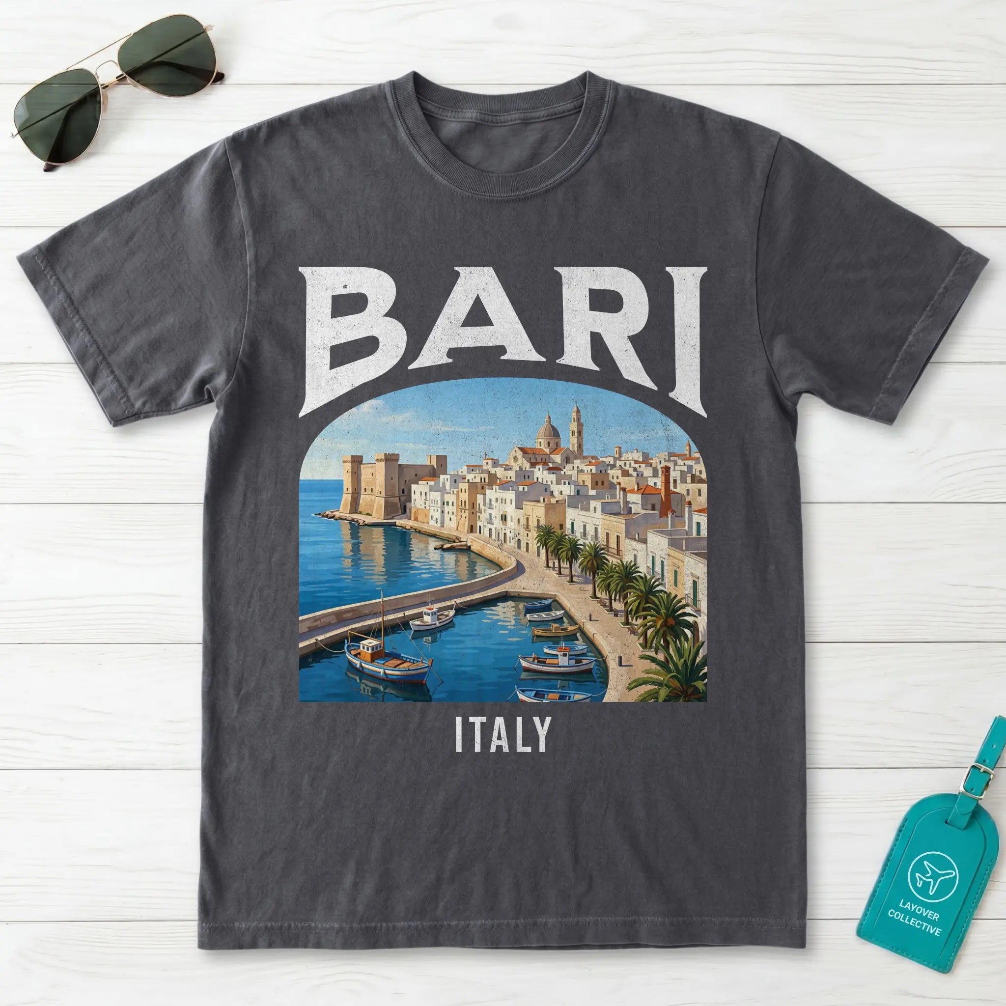 Bari Italy Vintage Travel Poster T-Shirt
