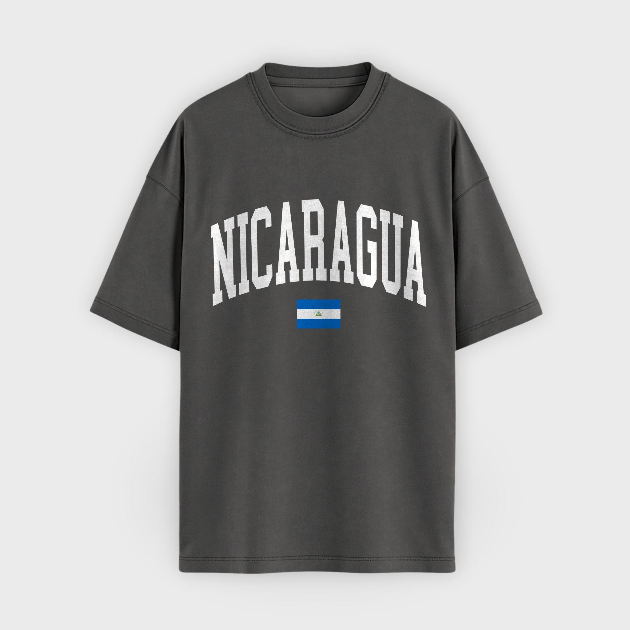 Nicaragua Collegiate Flag T-Shirt