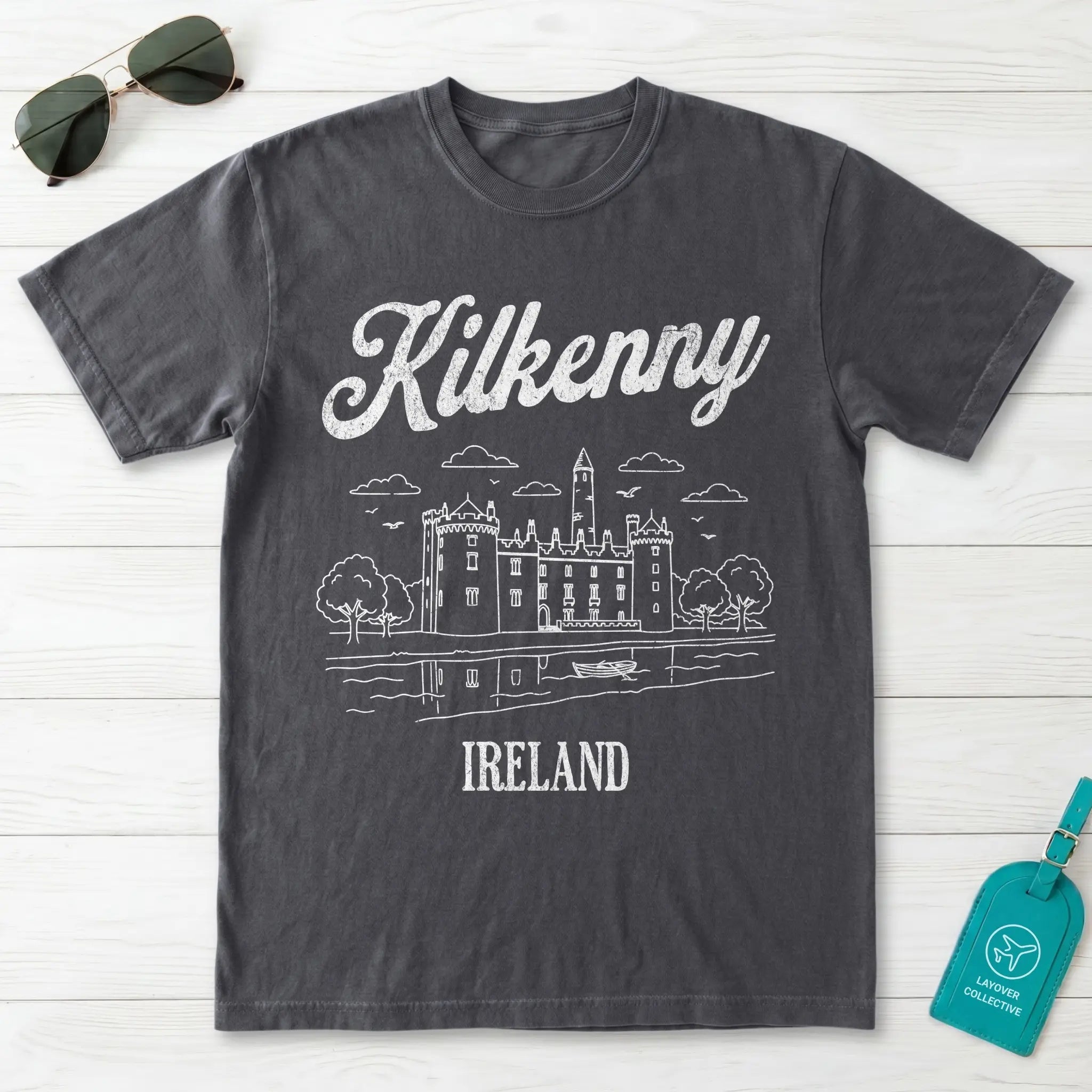 Kilkenny Ireland Castle Line Art T-Shirt