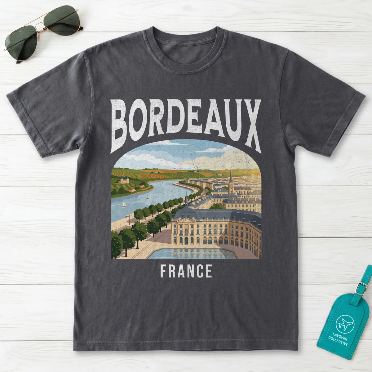 Bordeaux France Vintage Travel Poster T-Shirt