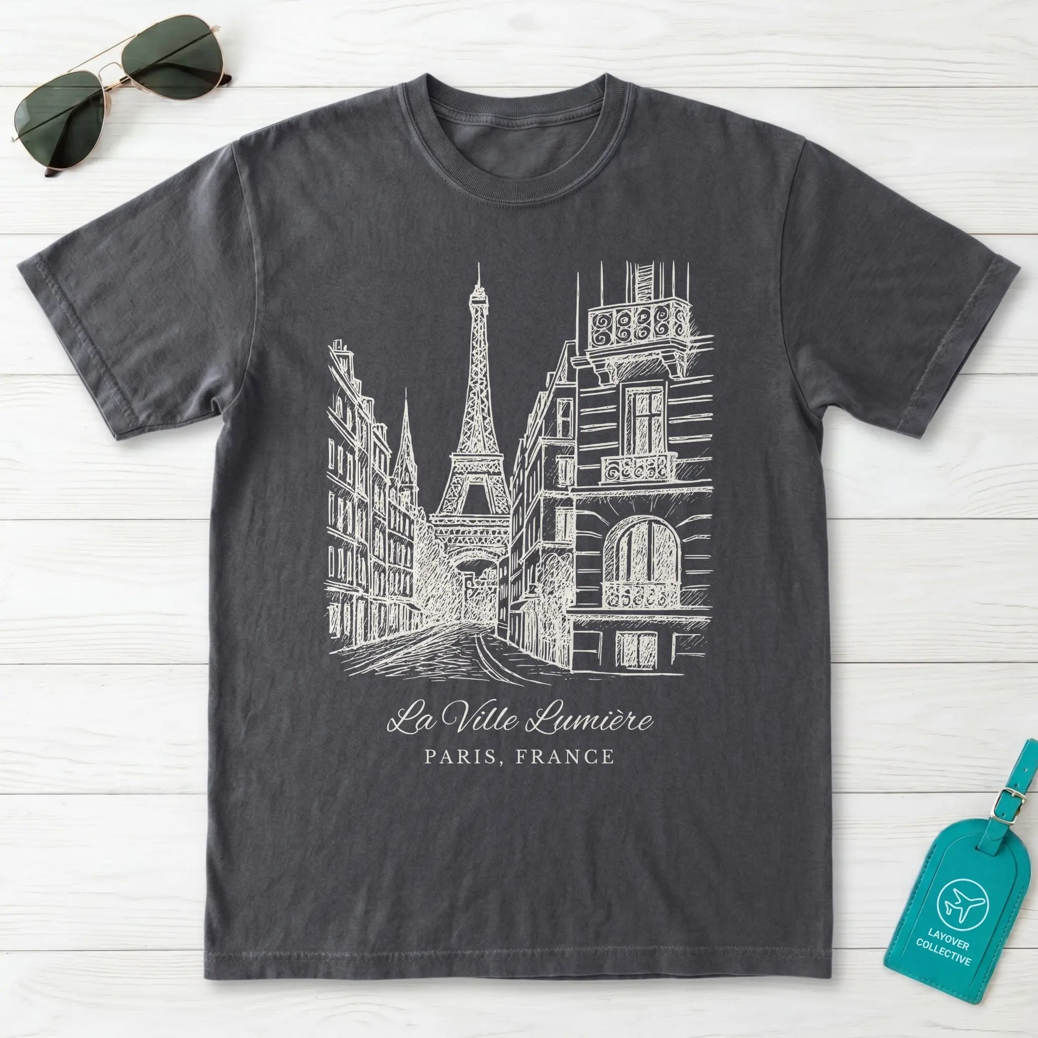 Paris Vintage Sketch T-Shirt