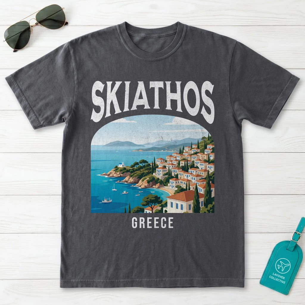 Skiathos Greece Vintage Travel Poster T-Shirt