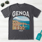 Genoa Italy Vintage Travel Poster T-Shirt