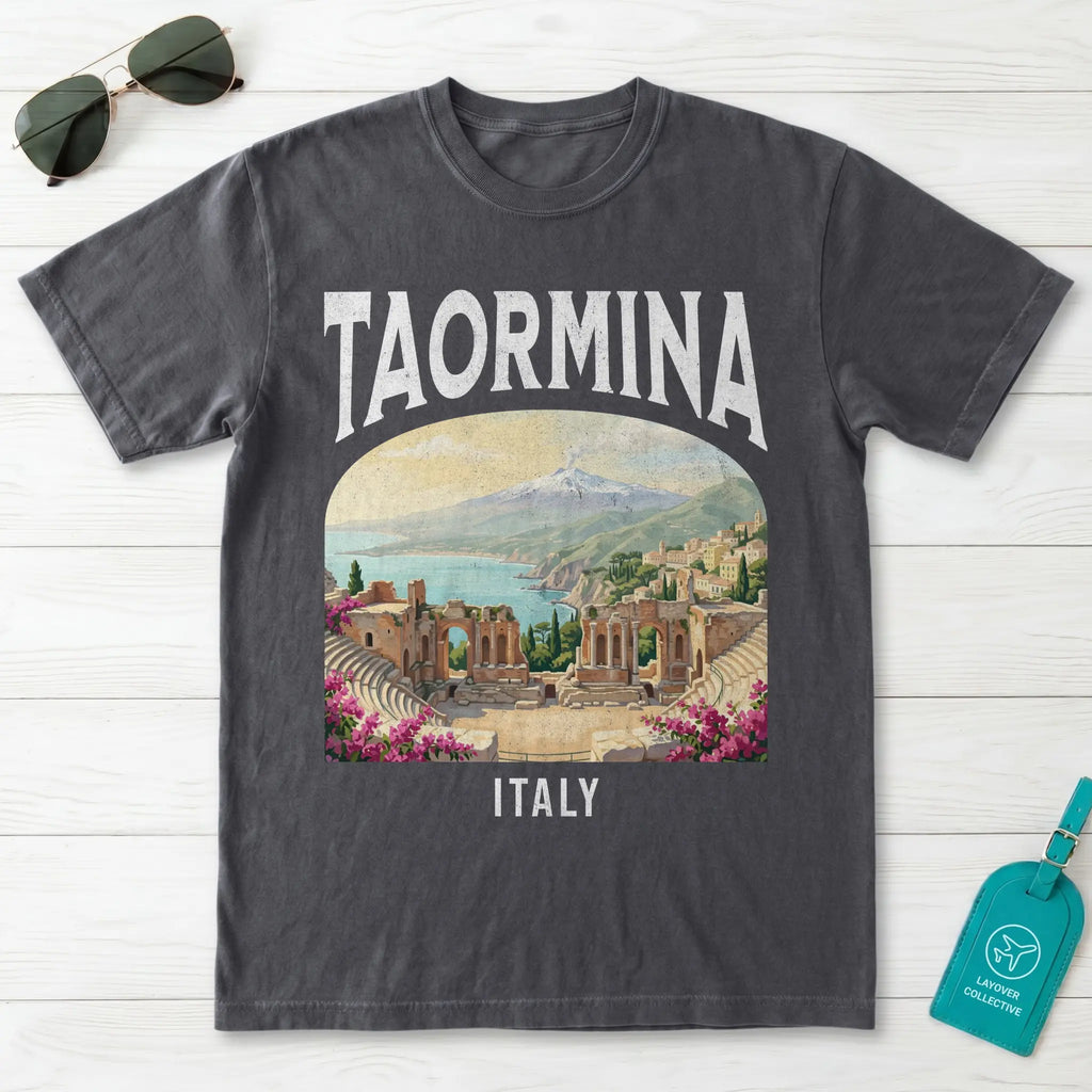 Taormina Italy Vintage Travel Poster T-Shirt