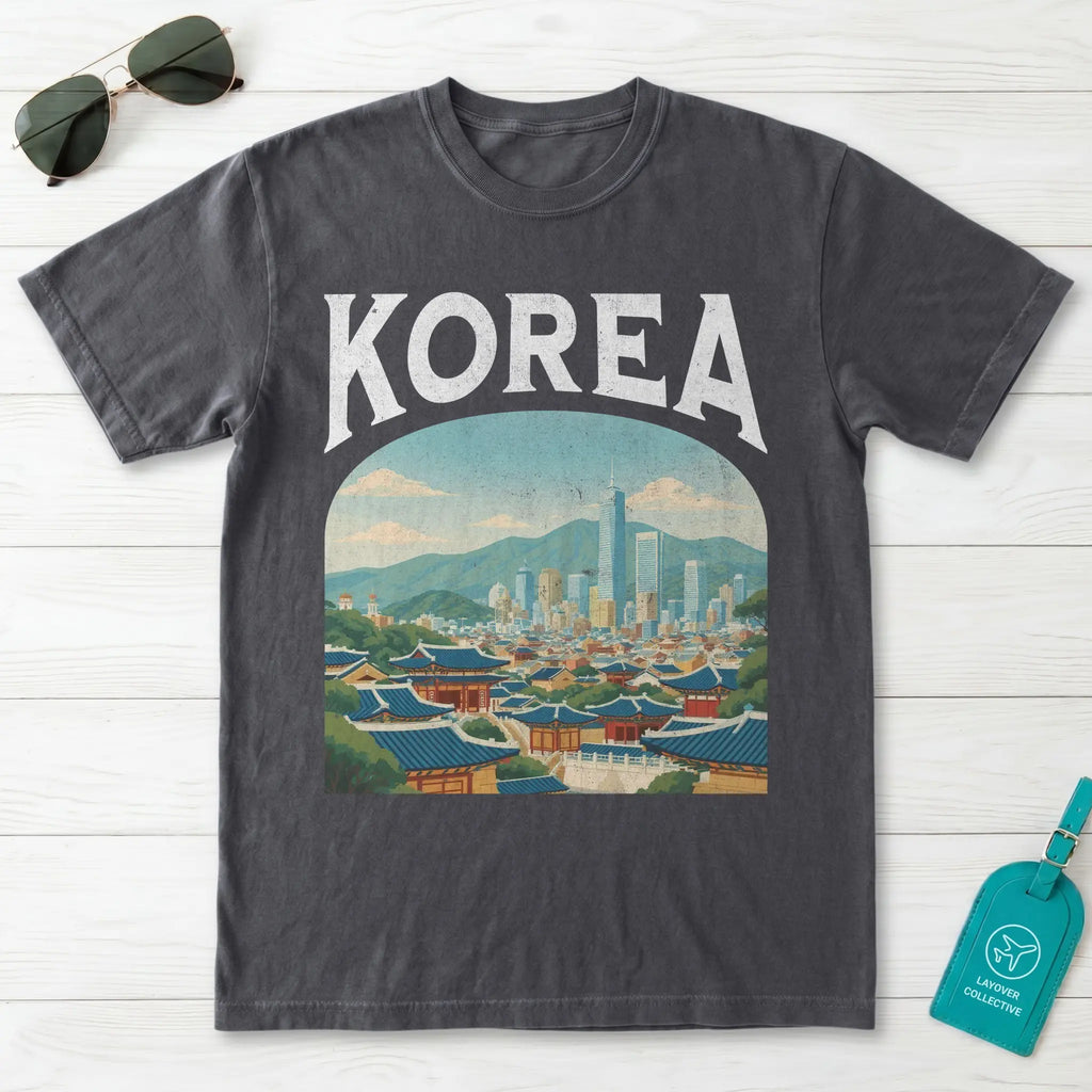 Korea Vintage Travel Poster T-Shirt