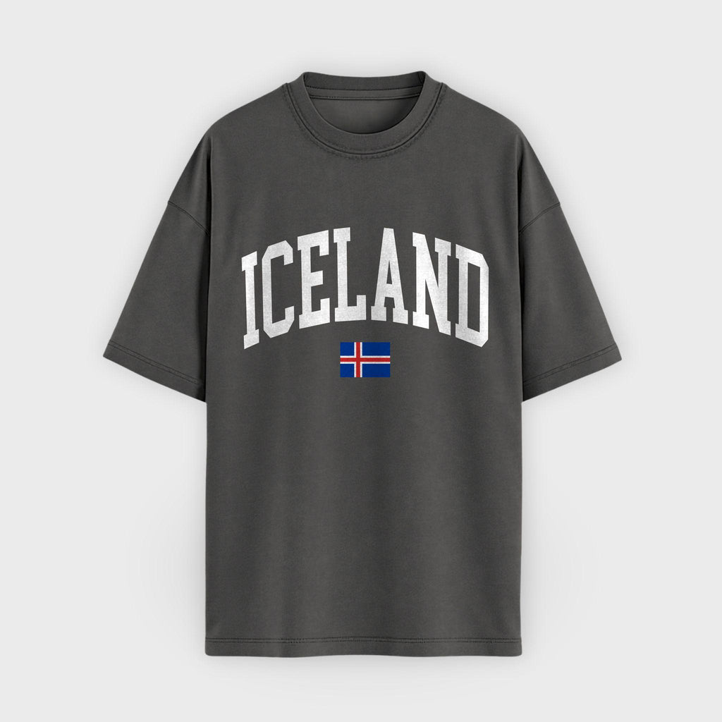 Iceland Collegiate Flag T-Shirt