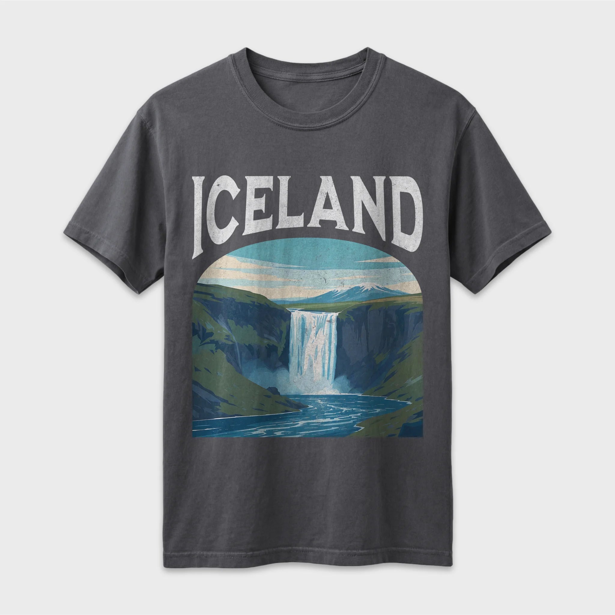 Iceland Vintage Travel Poster T-Shirt