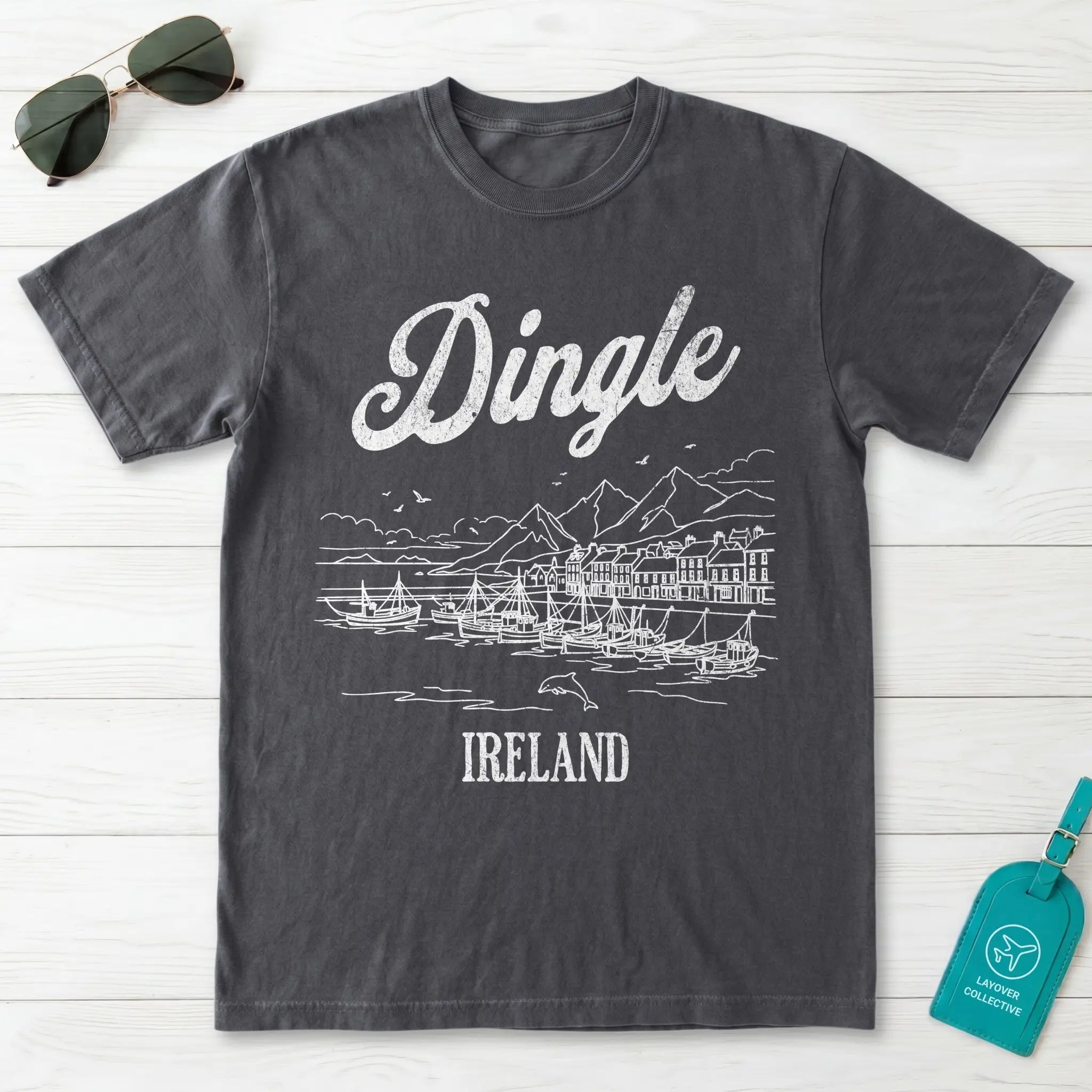 Dingle Ireland Line Art T-Shirt