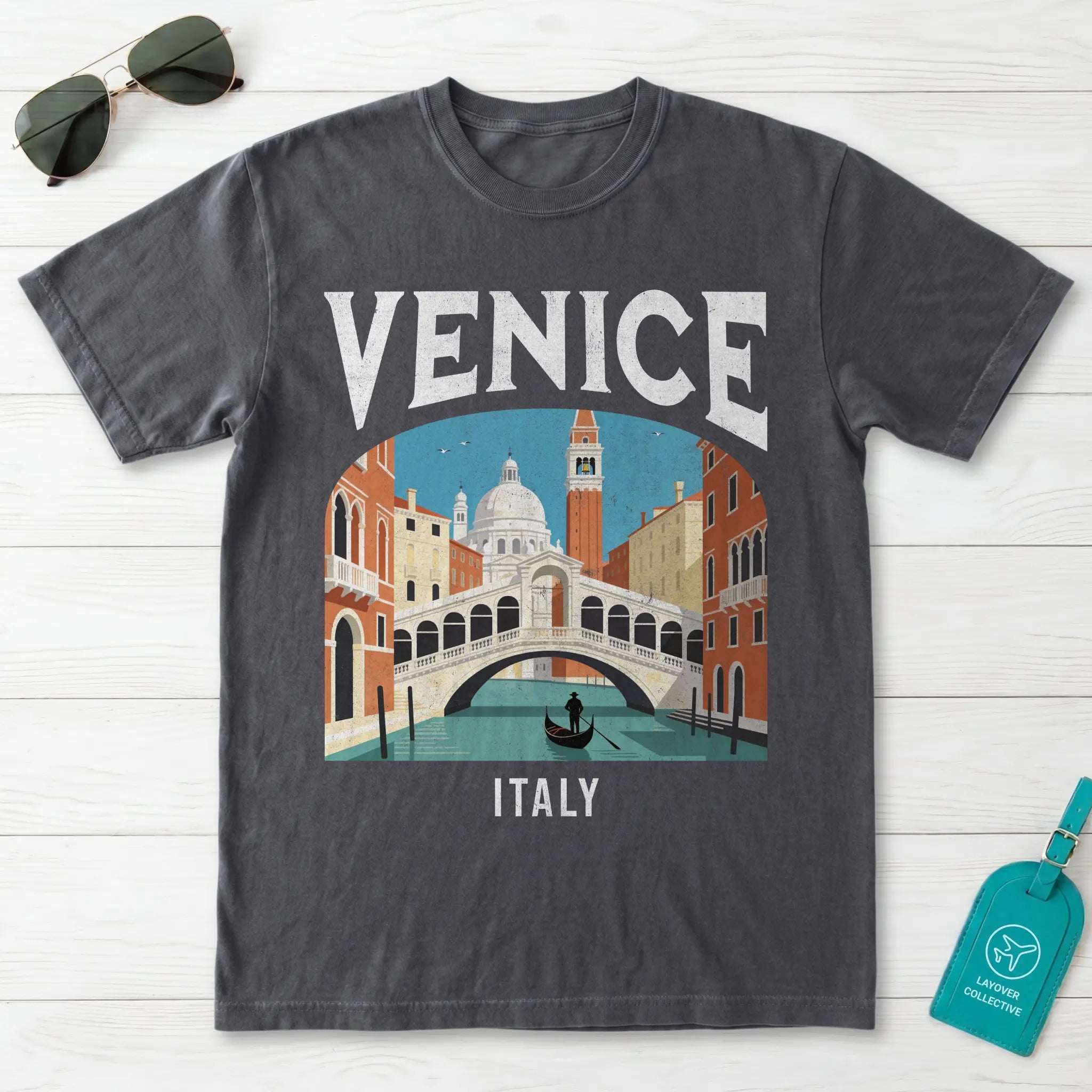 Venice Italy Vintage Travel Poster T-Shirt