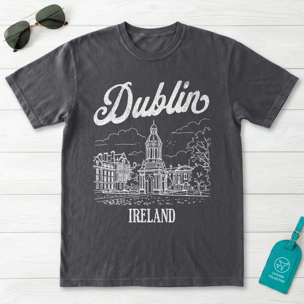 Dublin Ireland Line Art T-Shirt