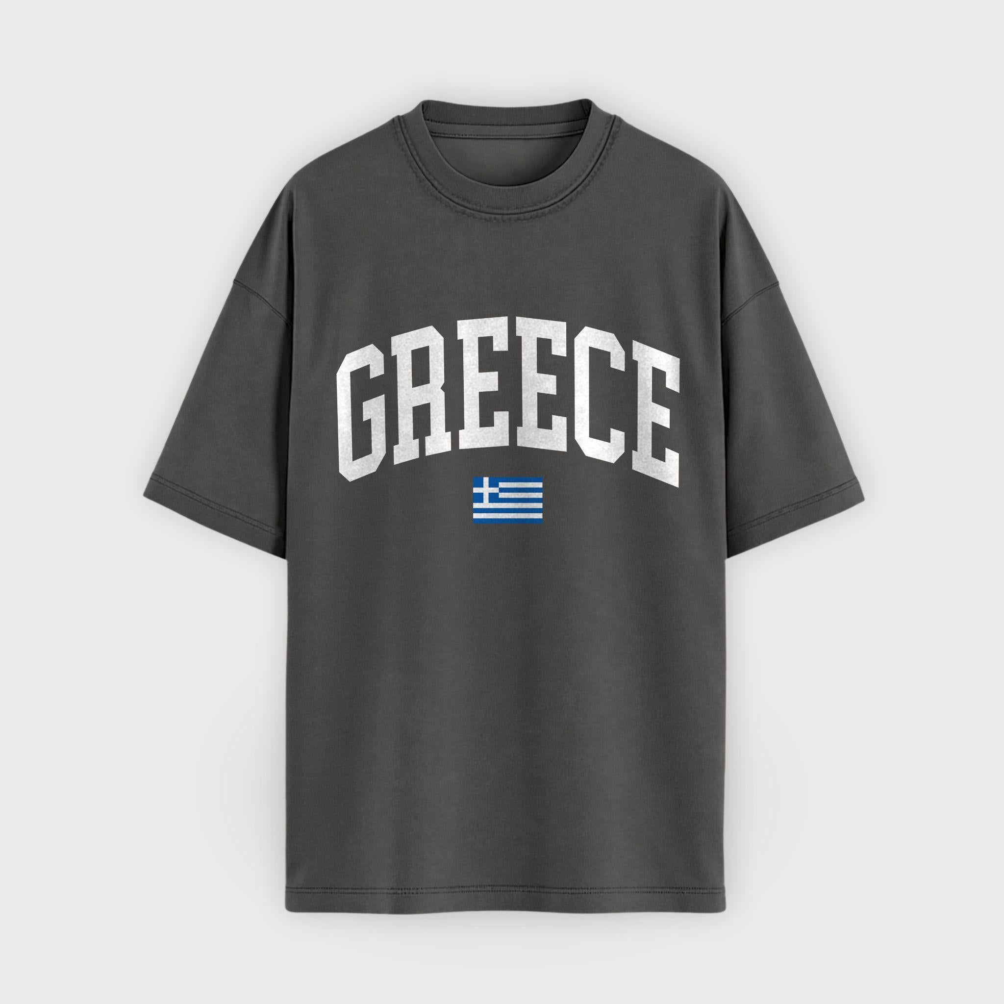 Greece Collegiate Flag T-Shirt