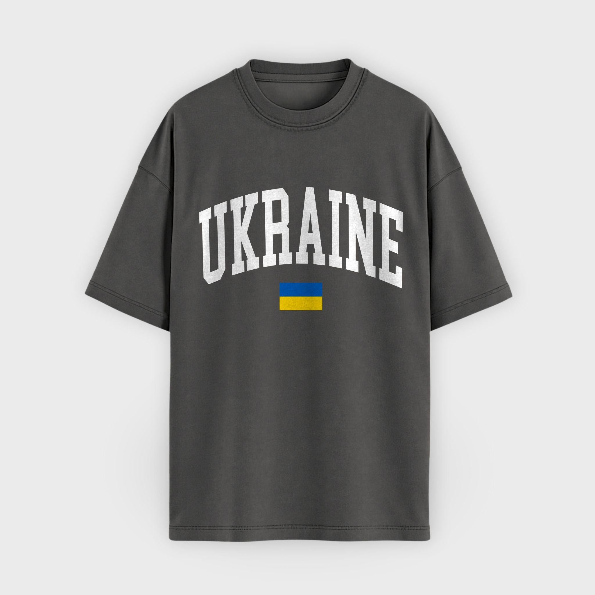 Ukraine Collegiate Flag T-Shirt