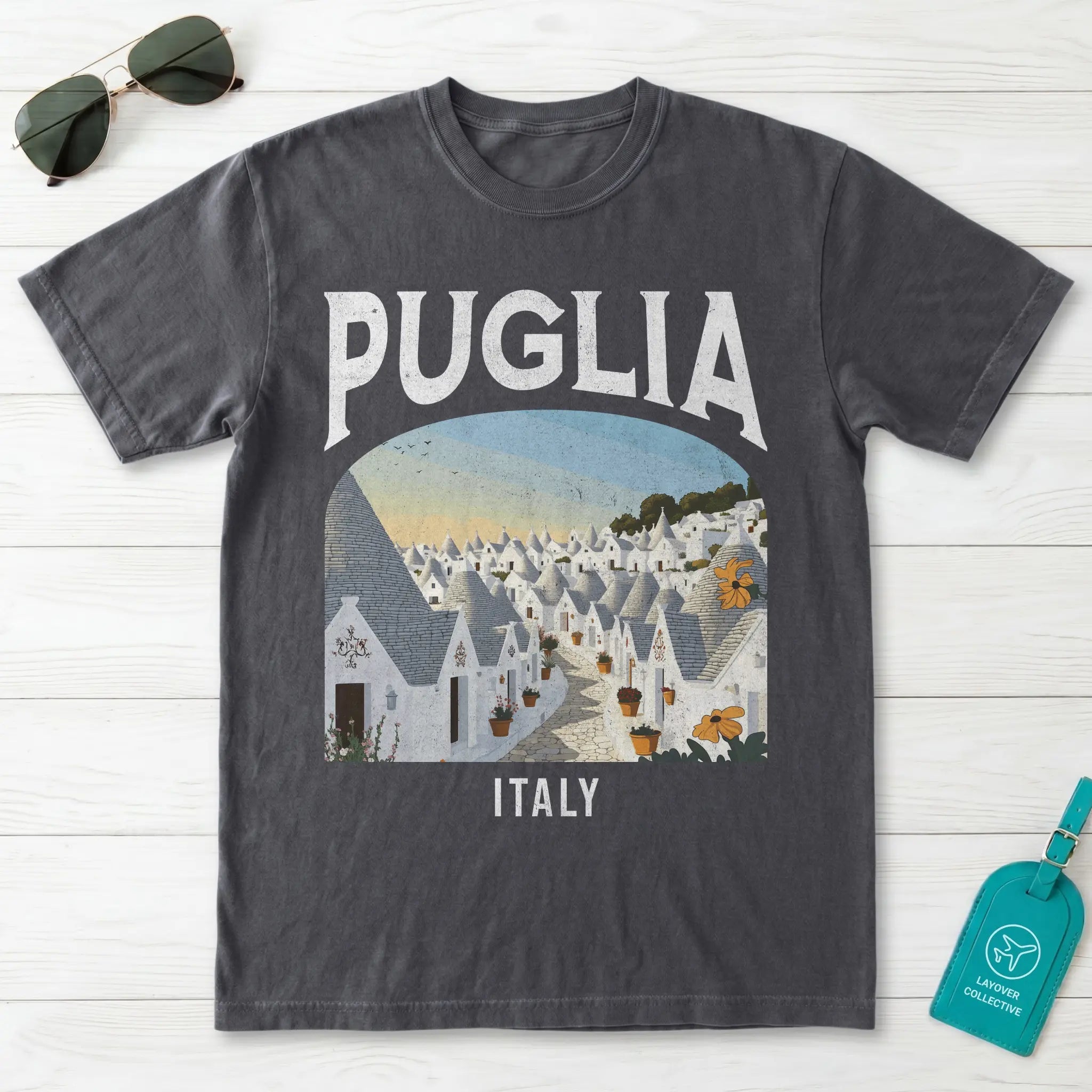 Puglia Italy Vintage Travel Poster T-Shirt