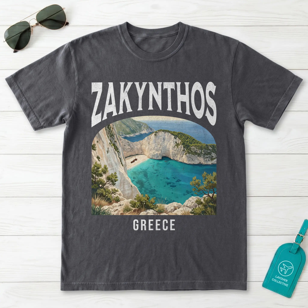 Zakynthos Greece Vintage Travel Poster T-Shirt