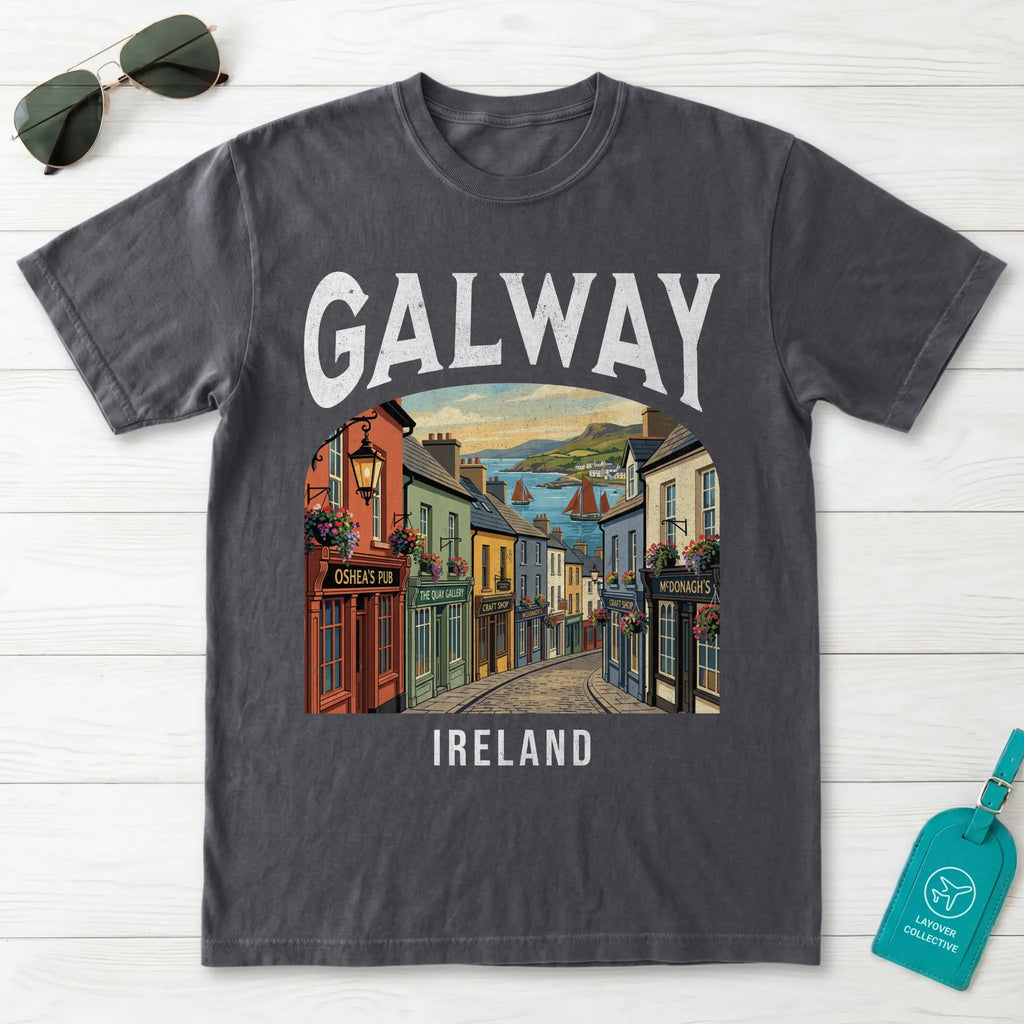 Galway Vintage Travel Poster T-Shirt