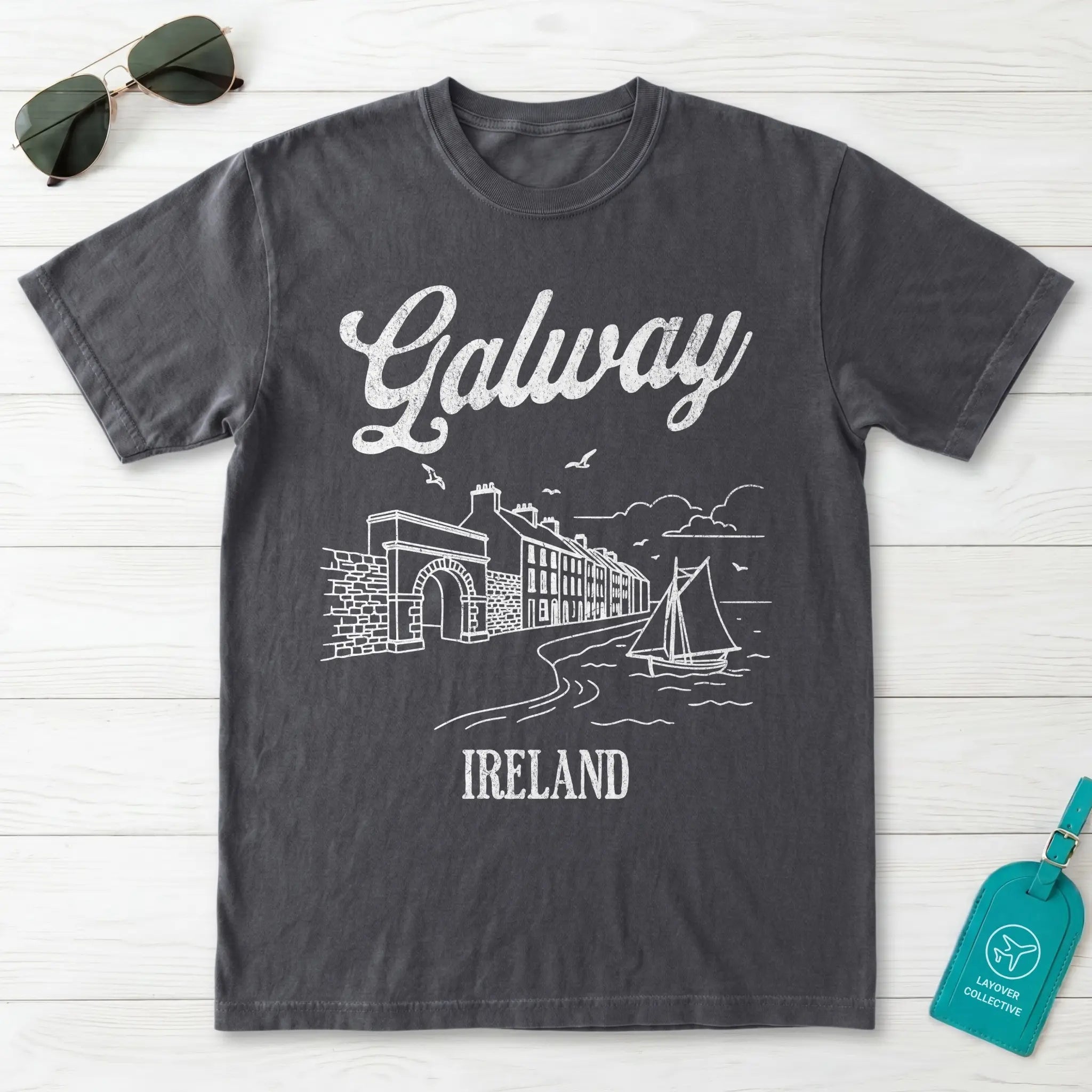 Galway Ireland Line Art T-Shirt
