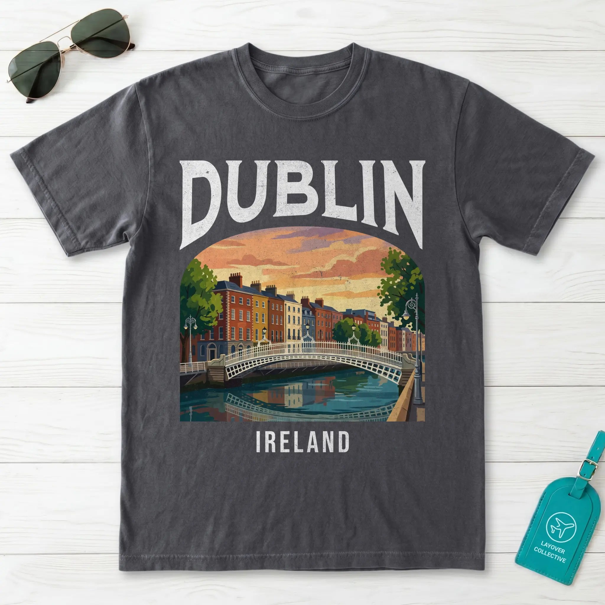 Dublin Vintage Travel Poster T-Shirt