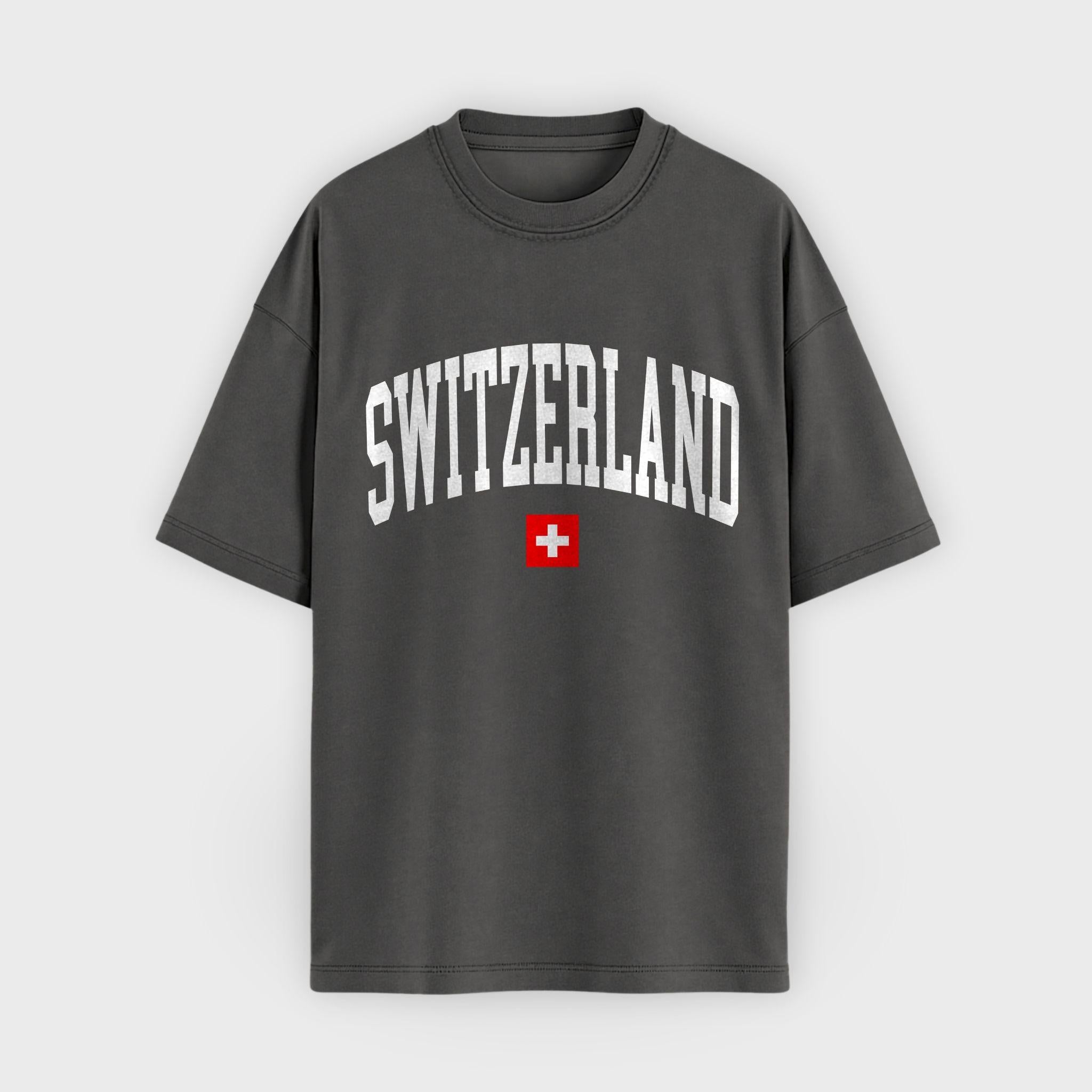 Switzerland Collegiate Flag T-Shirt