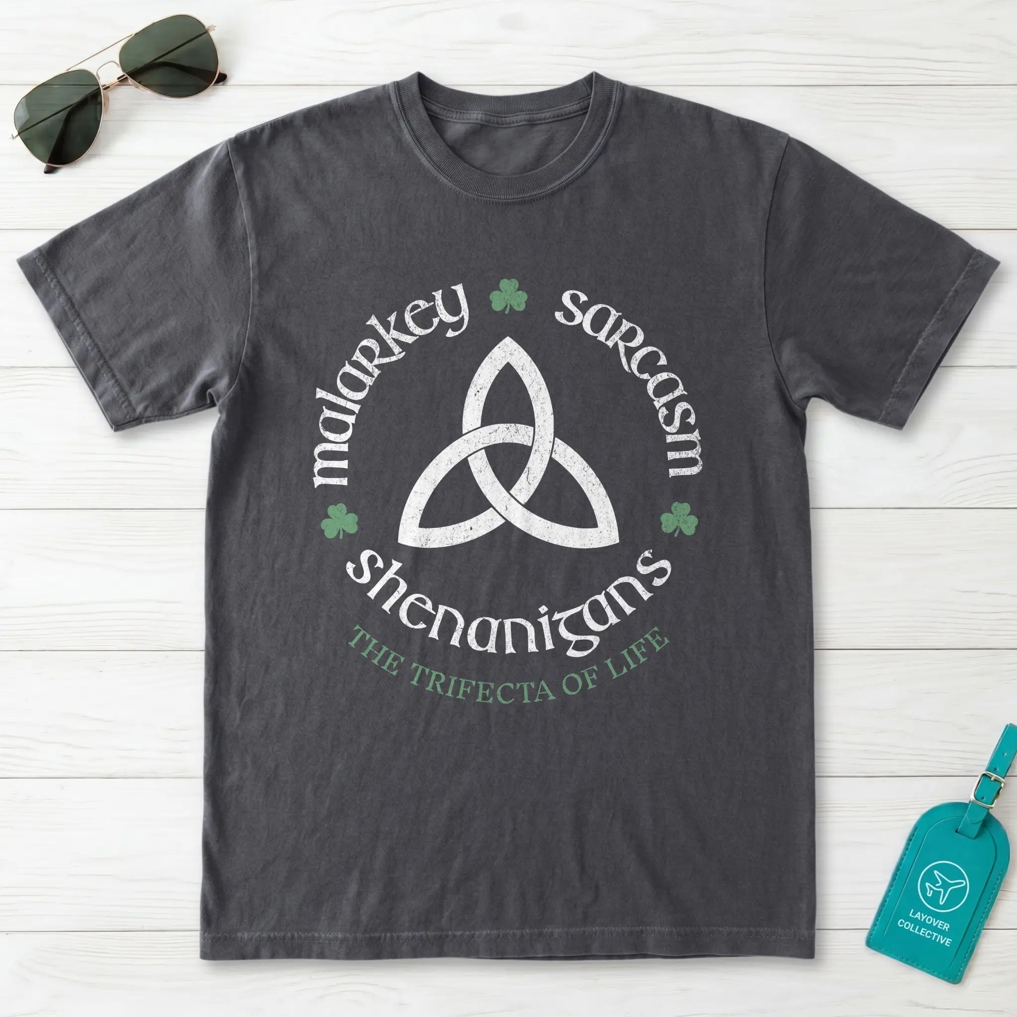 Malarkey Sarcasm Shenanigans Trinity Knot T-Shirt