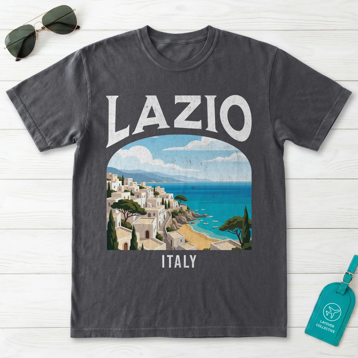 Lazio Italy Vintage Travel Poster T-Shirt